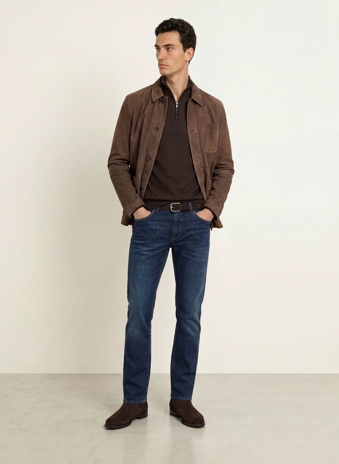 STROKESMAN'S Schipperstruien: MARRON FONCÉ