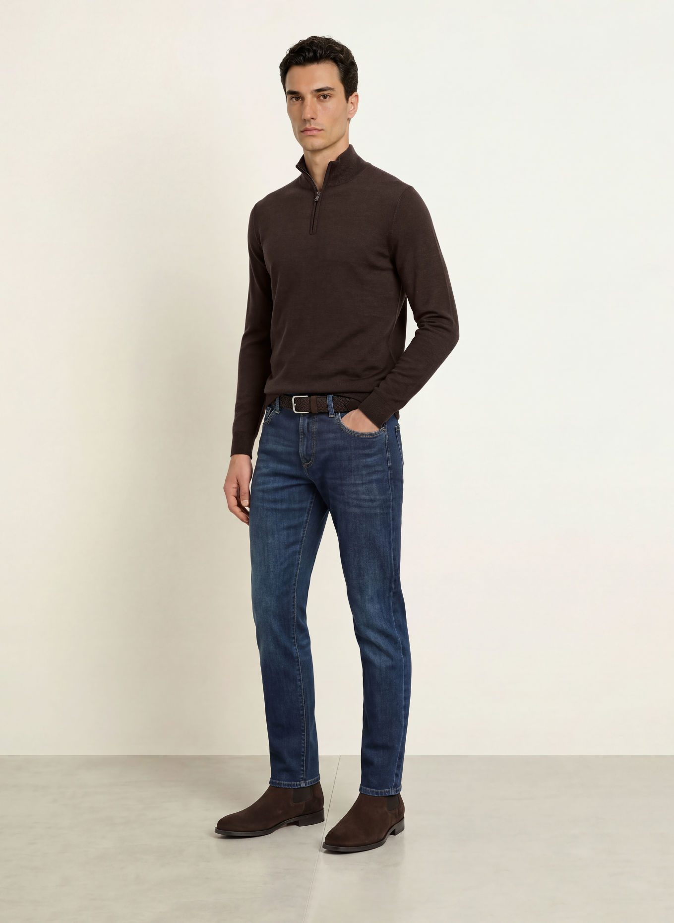 STROKESMAN'S Schipperstruien: MARRON FONCÉ
