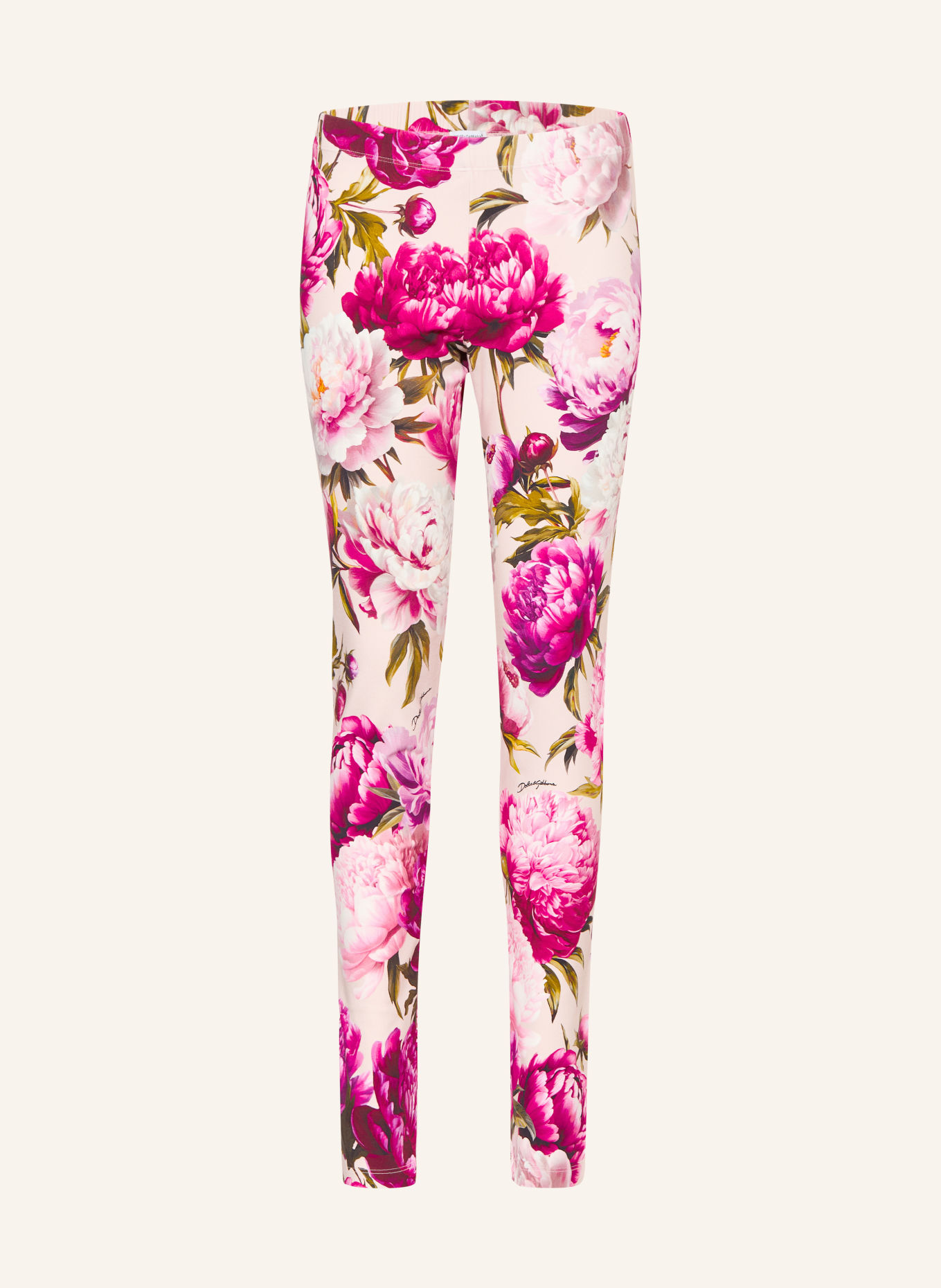 DOLCE & GABBANA Leggings: PINK / PINK / CREAM
