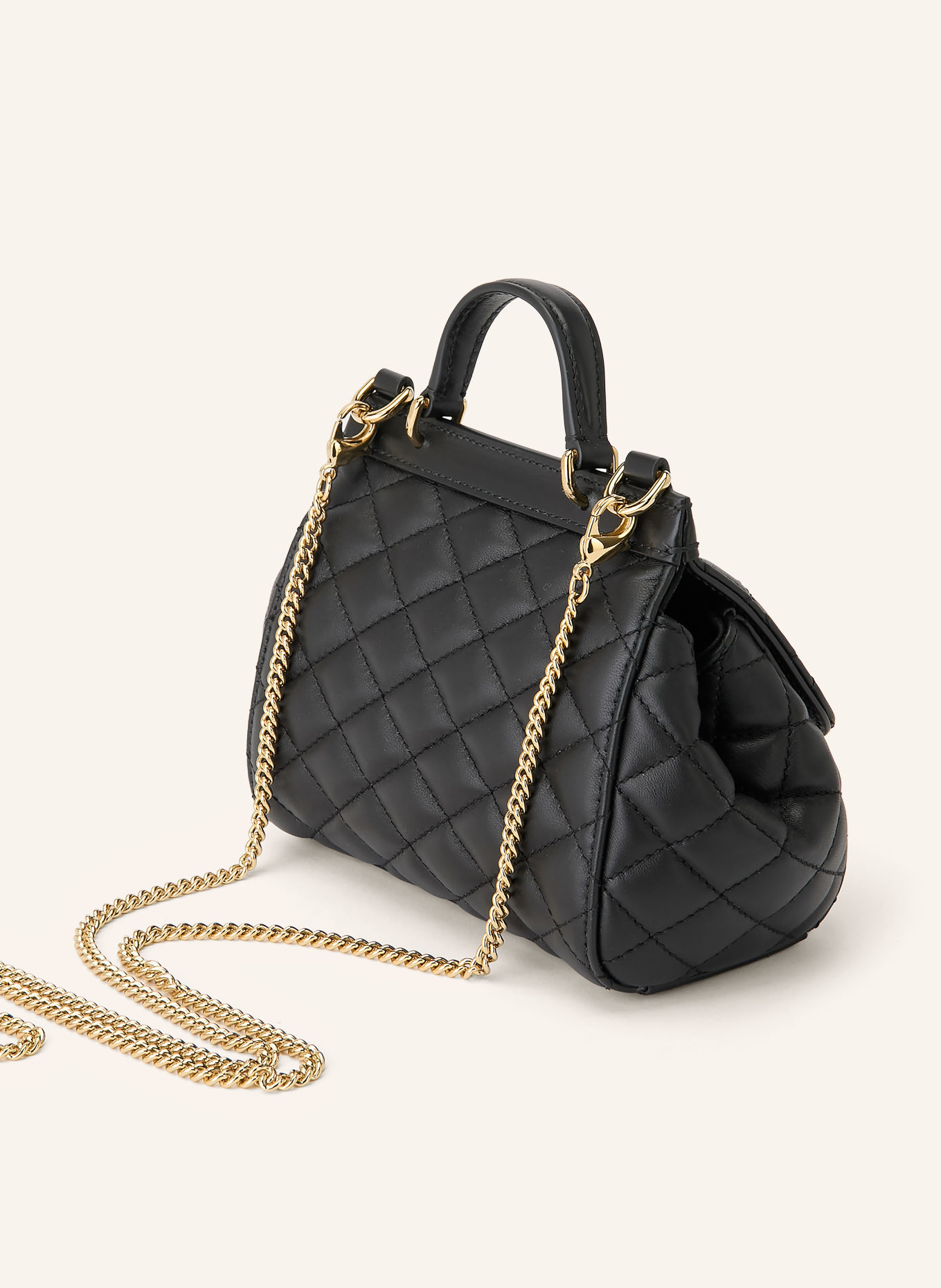 DOLCE & GABBANA Handtasche SICILY: SCHWARZ / GOLD