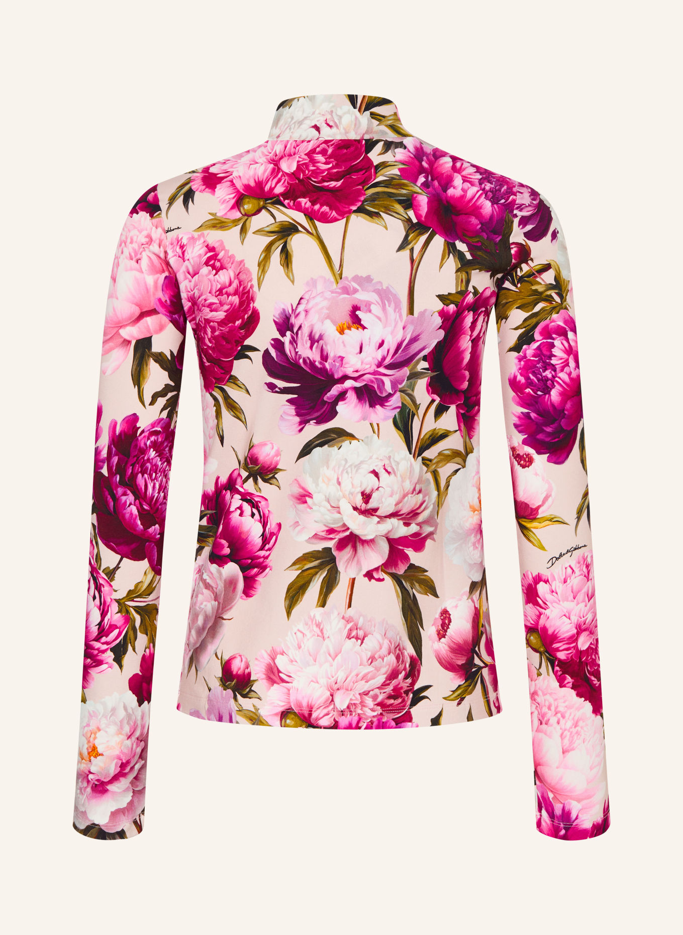 DOLCE & GABBANA Long-sleeve shirt: BEIGE / FUCHSIA / PINK