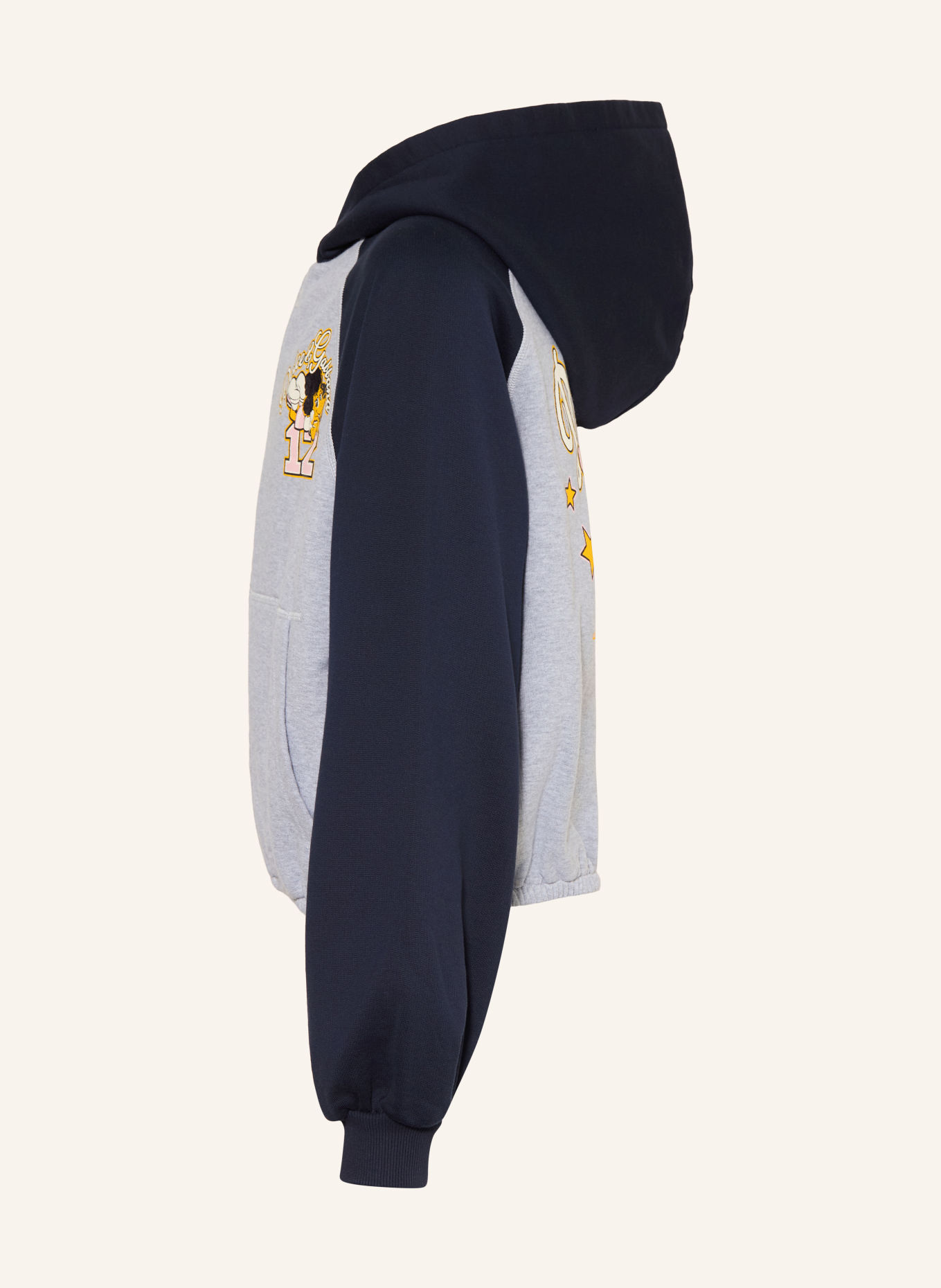 DOLCE & GABBANA Sweatvest: DONKERBLAUW / LICHTGRIJS / GEEL