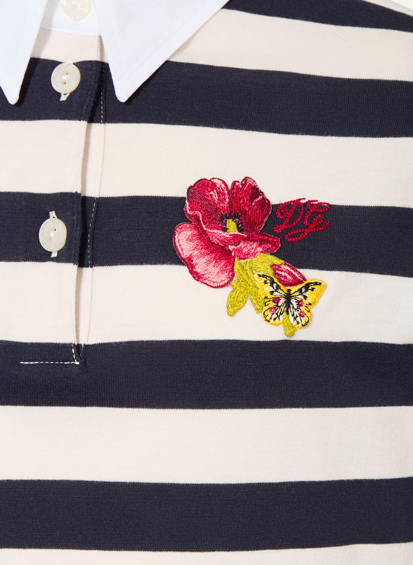 DOLCE & GABBANA Jersey polo shirt: DARK BLUE / WHITE