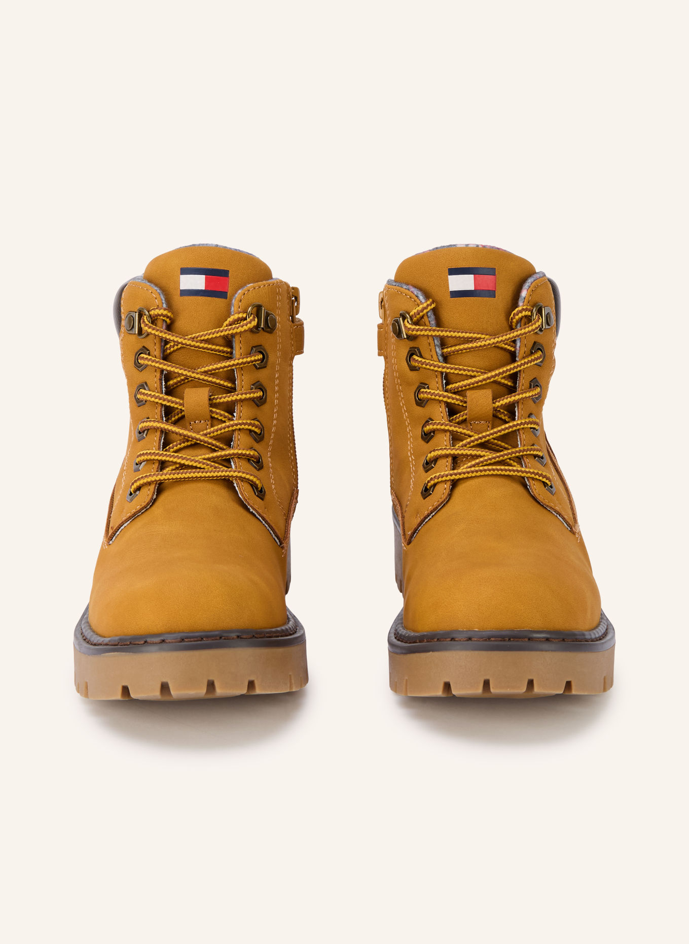 TOMMY HILFIGER Veterboots: COGNAC / MARRON FONCÉ