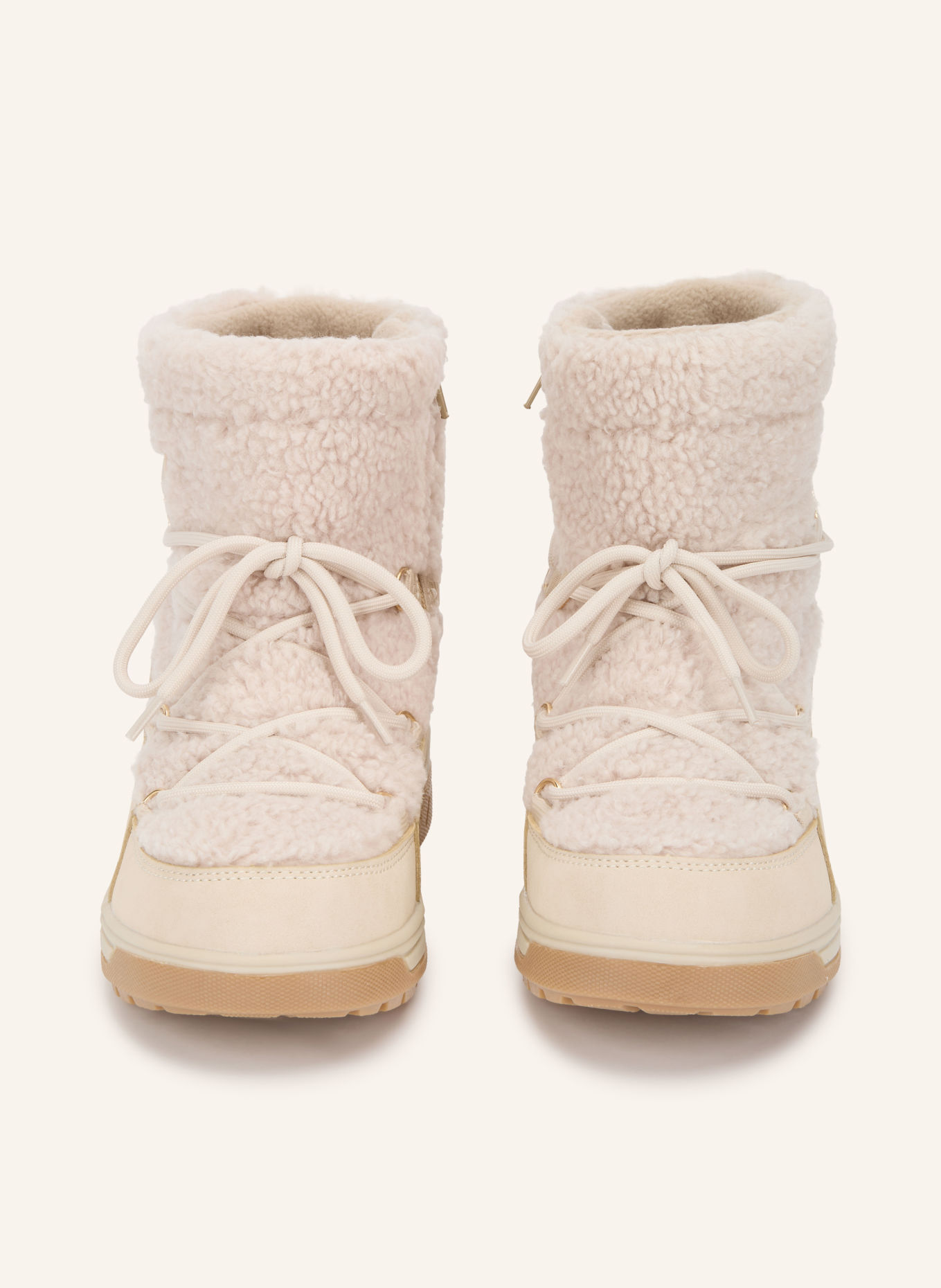 TOMMY HILFIGER Støvler med teddypels: BEIGE