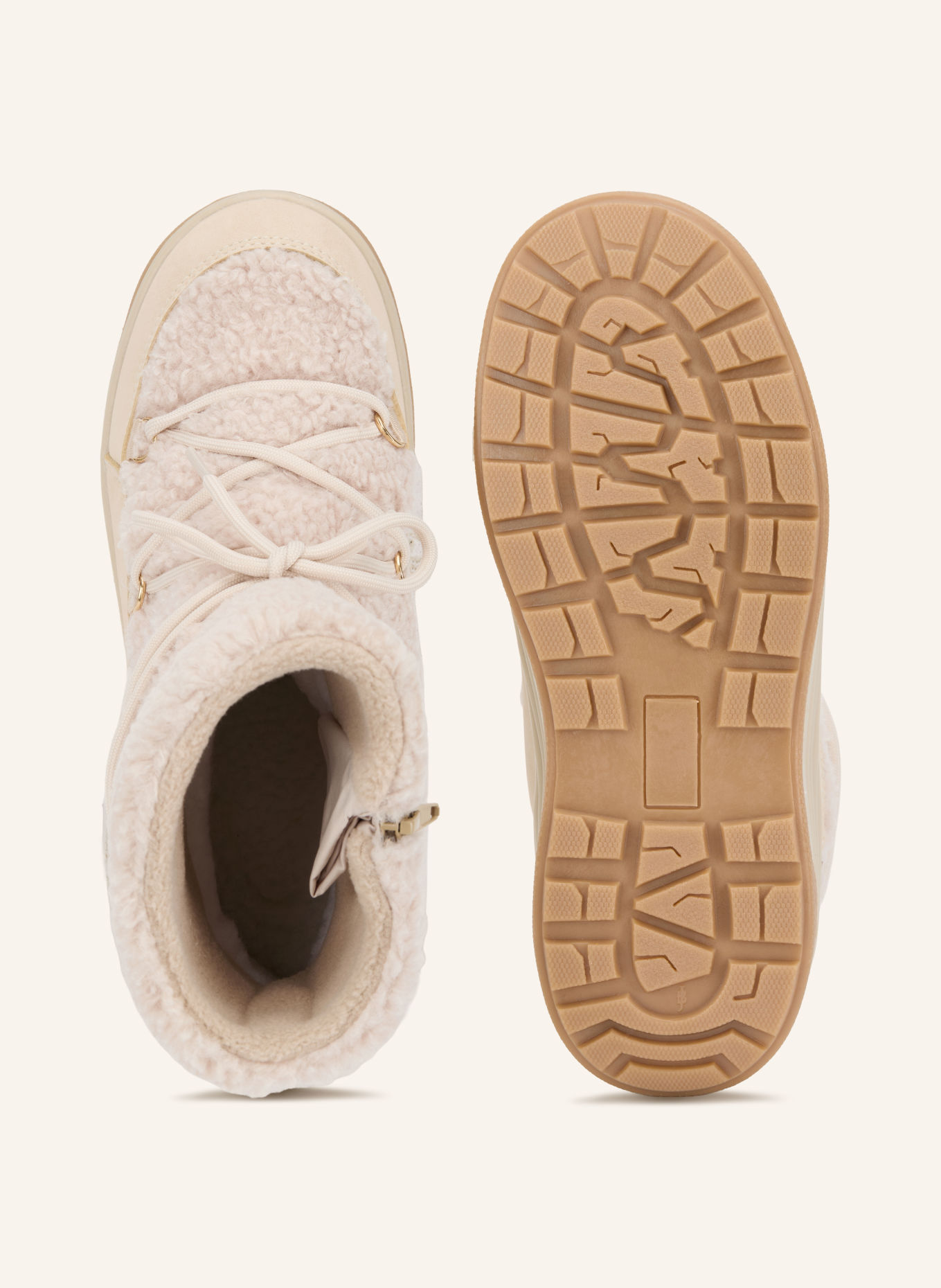 TOMMY HILFIGER Støvler med teddypels: BEIGE