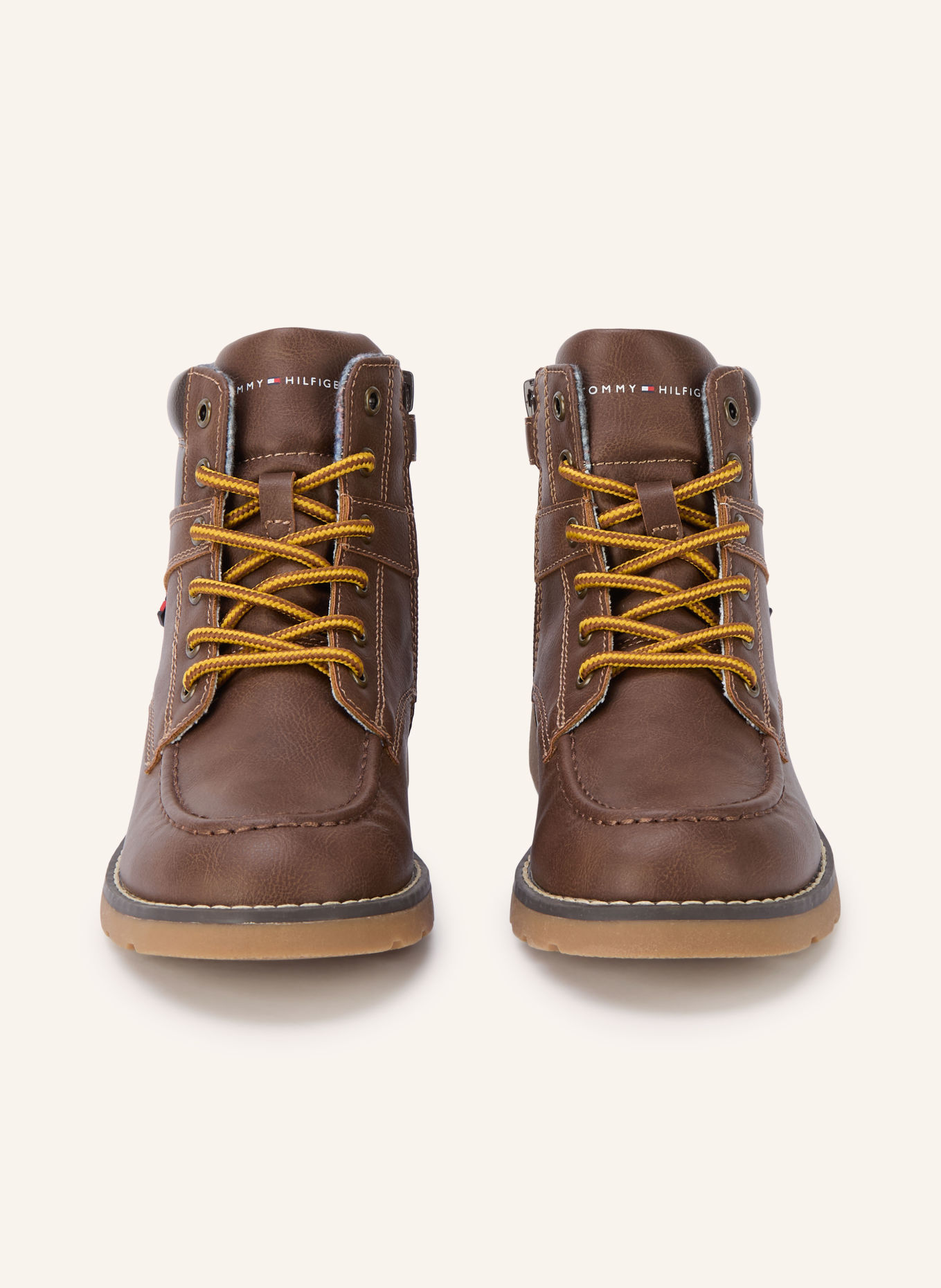 TOMMY HILFIGER Veterboots: BRUIN / MARRON FONCÉ