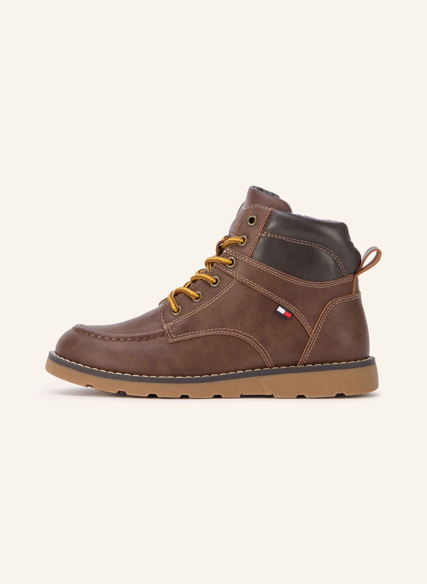 TOMMY HILFIGER Veterboots: BRUIN / MARRON FONCÉ