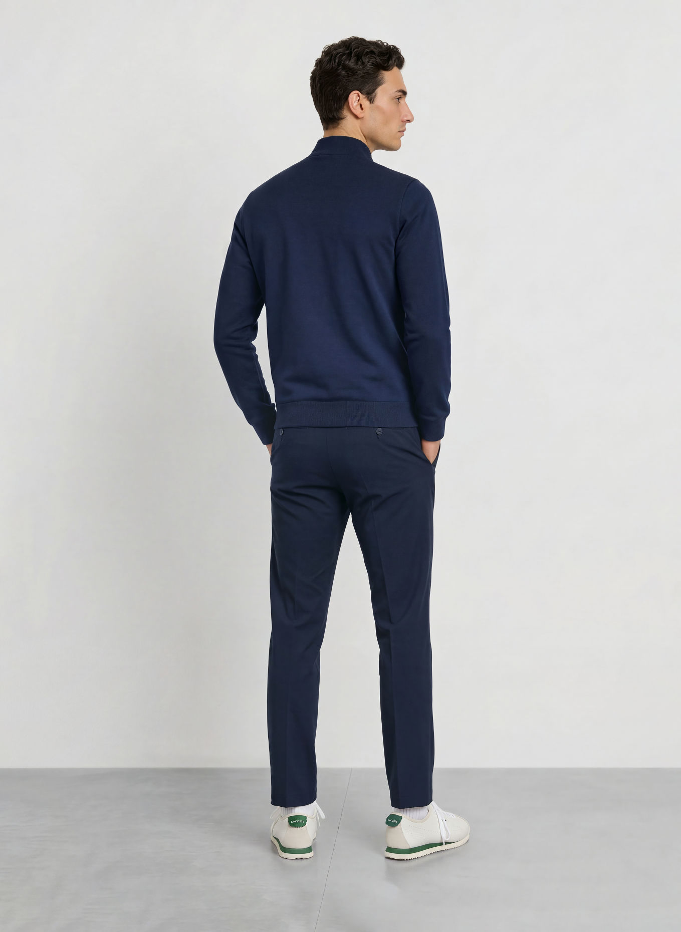 LACOSTE Functional half-zip sweater: DARK BLUE
