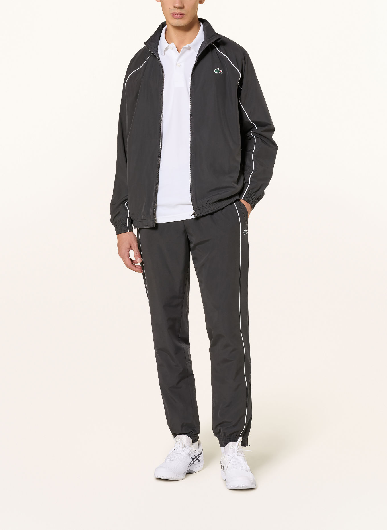 LACOSTE Track Pants mit Galonstreifen: SCHWARZ