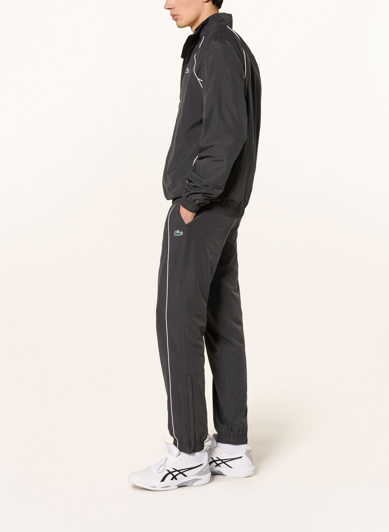 LACOSTE Track Pants mit Galonstreifen: SCHWARZ