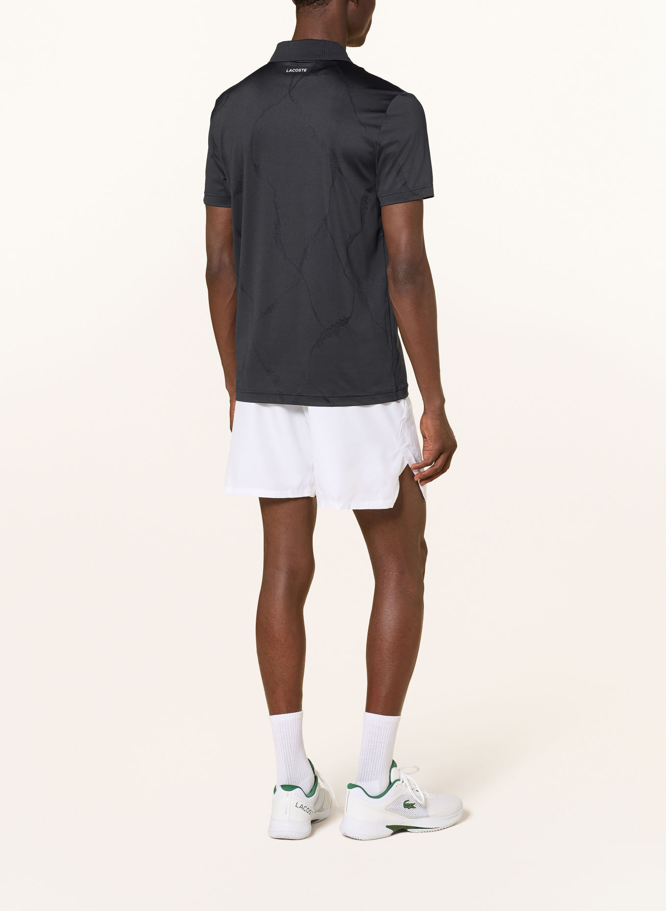 LACOSTE Funktions-Poloshirt Slim Fit: SCHWARZ