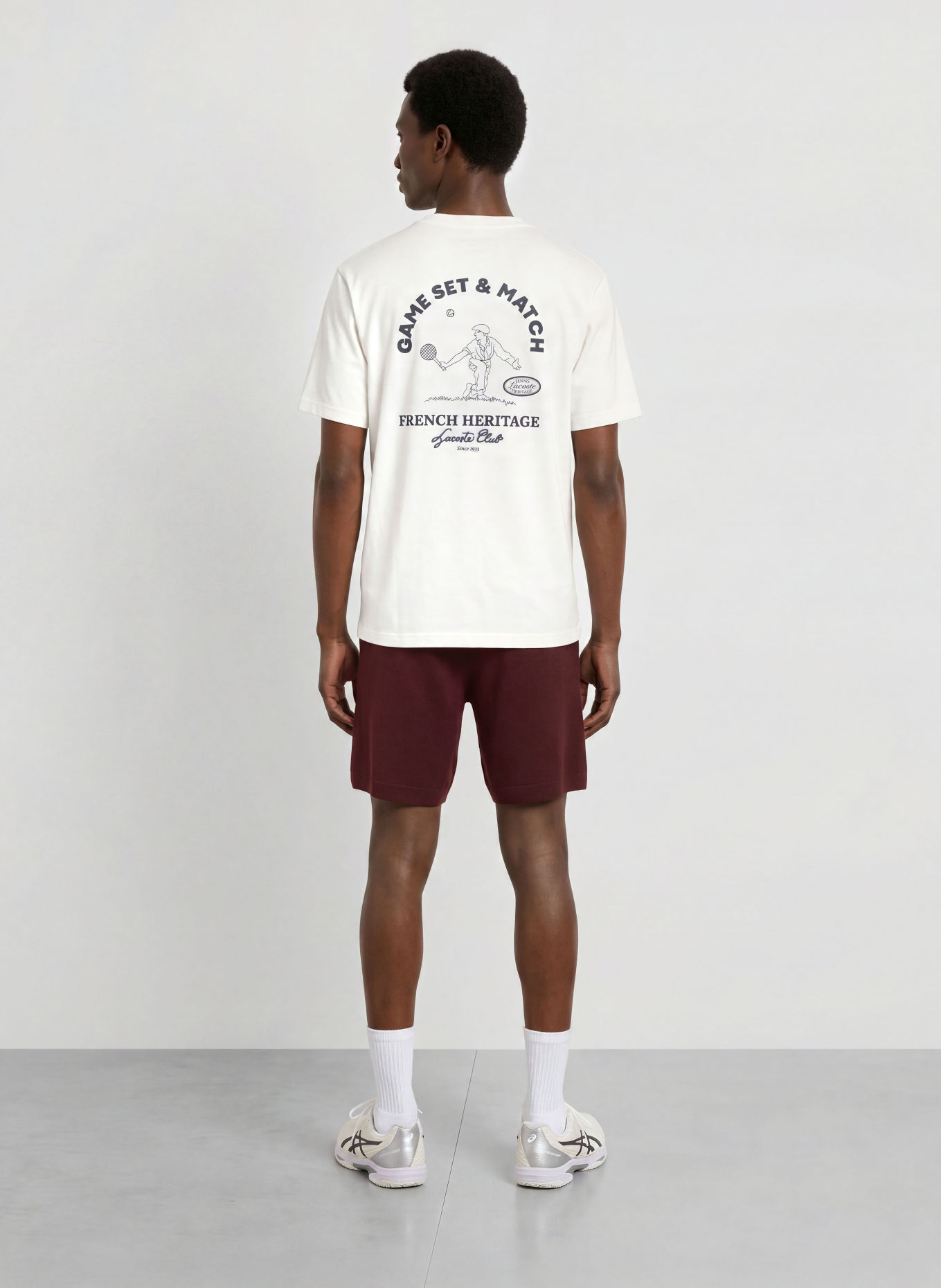 LACOSTE T-shirt: WHITE / BLACK