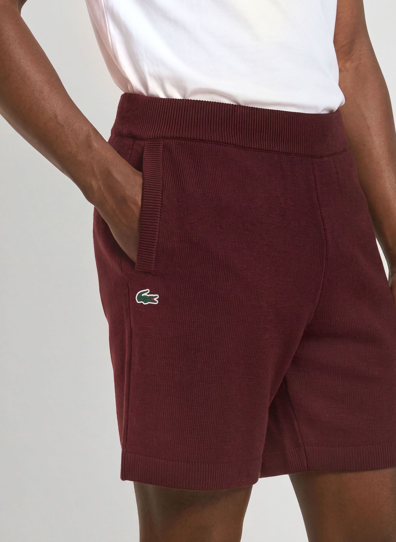 LACOSTE Strickshorts: DUNKELROT / DUNKELGRÜN / WEISS