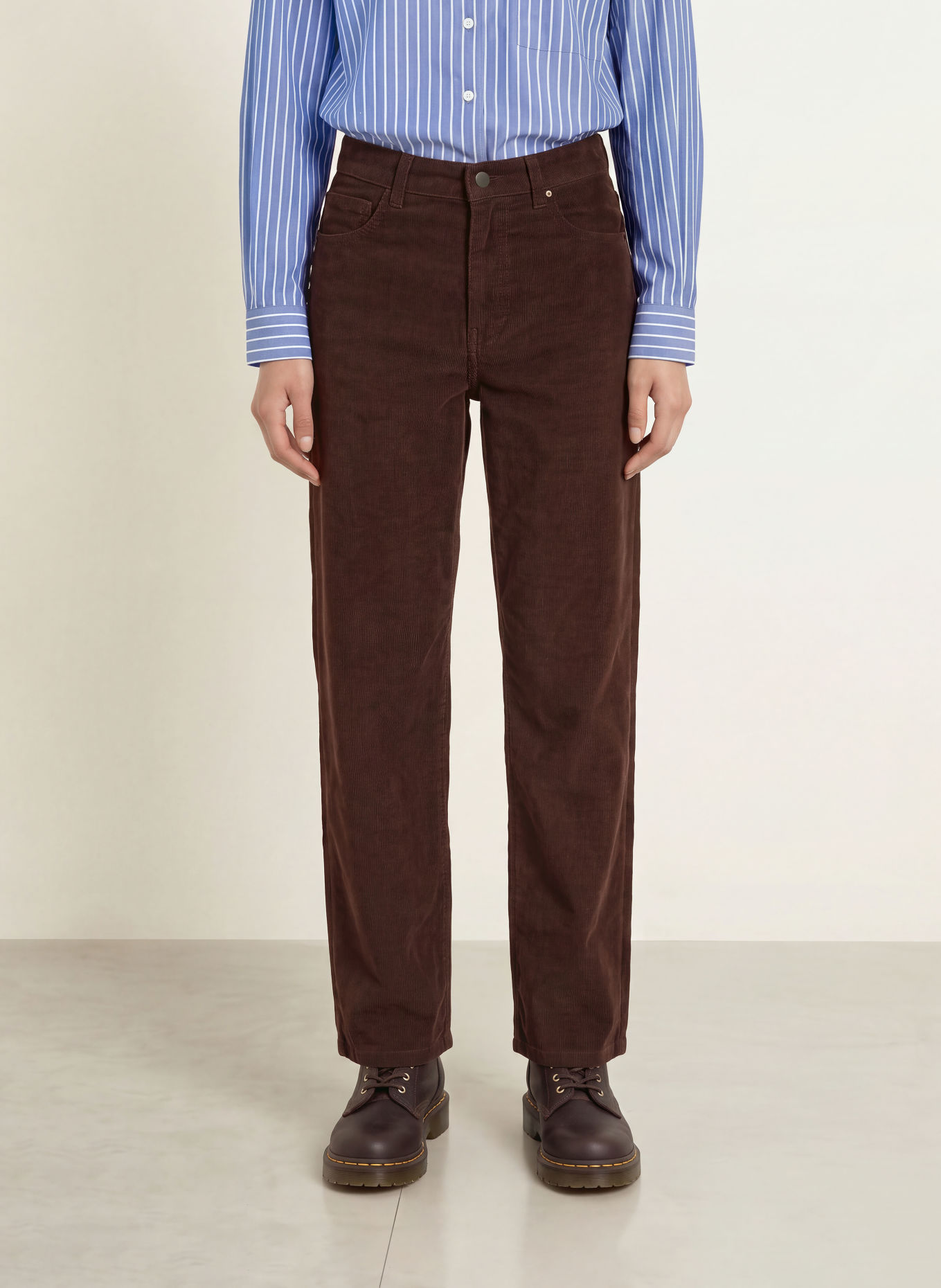 carhartt WIP Cordbroek BRANDON: MARRON FONCÉ