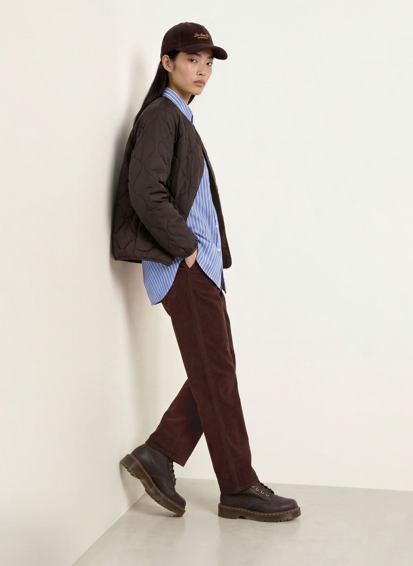 carhartt WIP Cordbroek BRANDON: MARRON FONCÉ