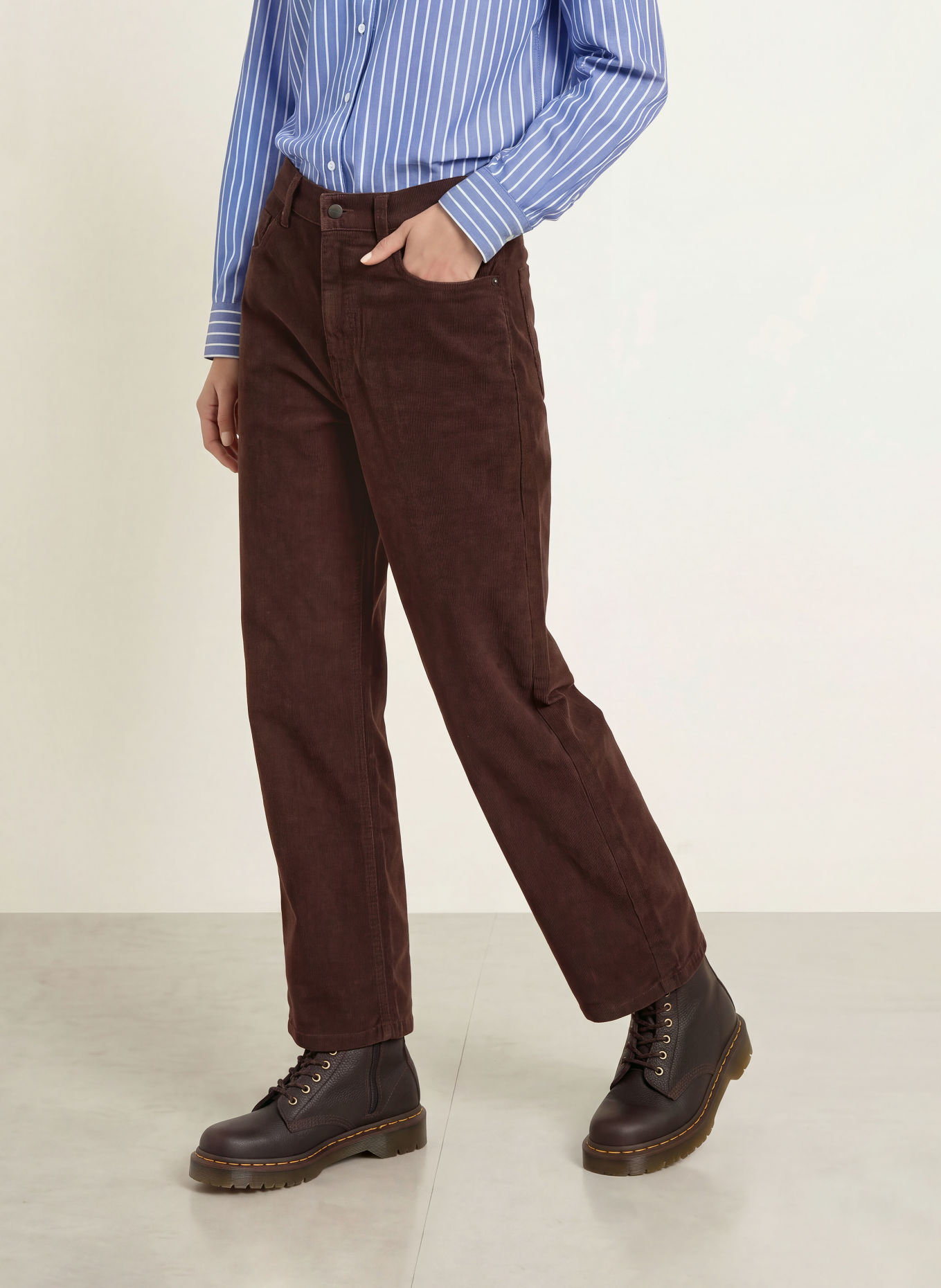 carhartt WIP Cordbroek BRANDON: MARRON FONCÉ