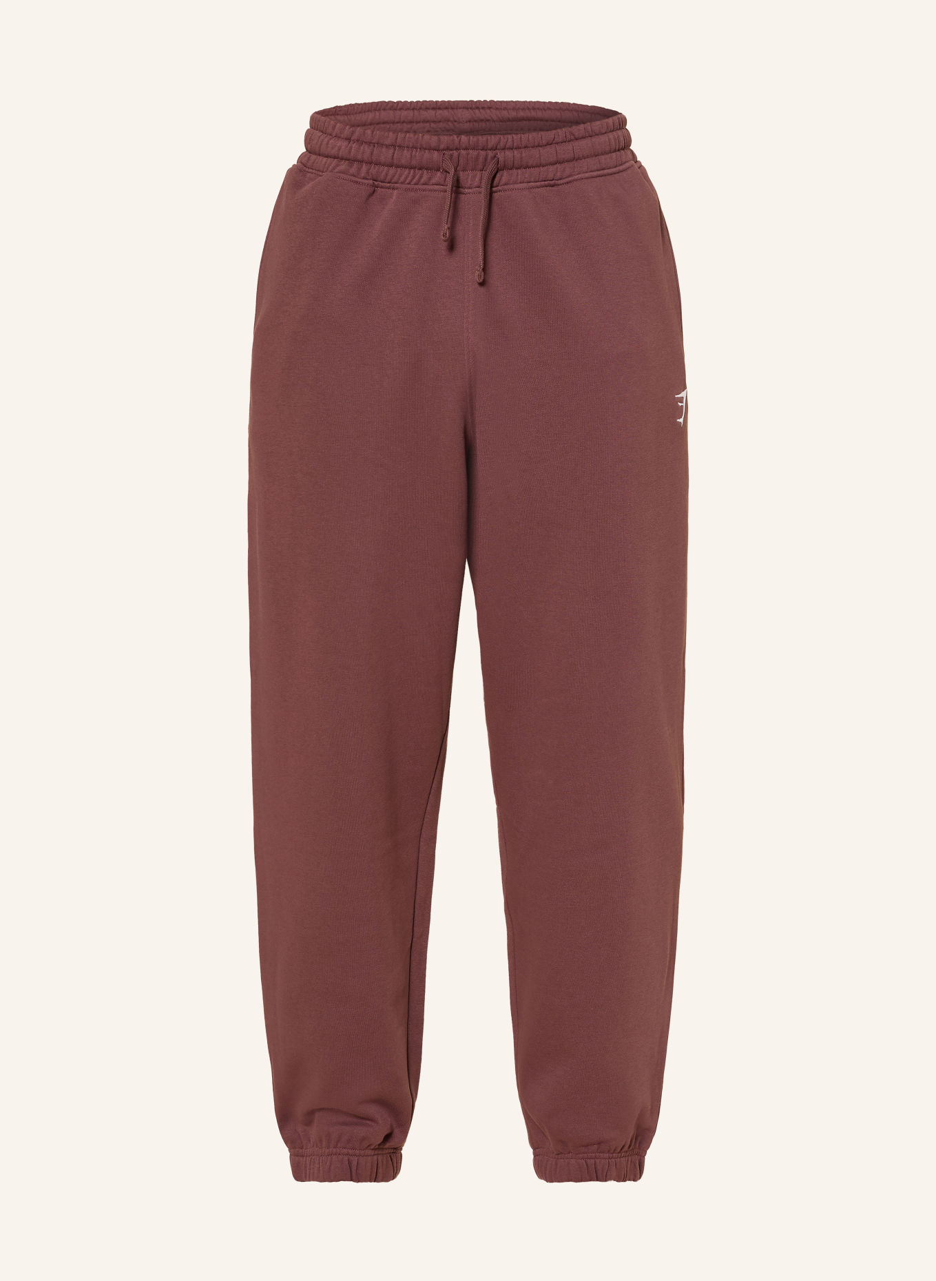 GYMSHARK Sweatpants CREST: DUNKELBRAUN