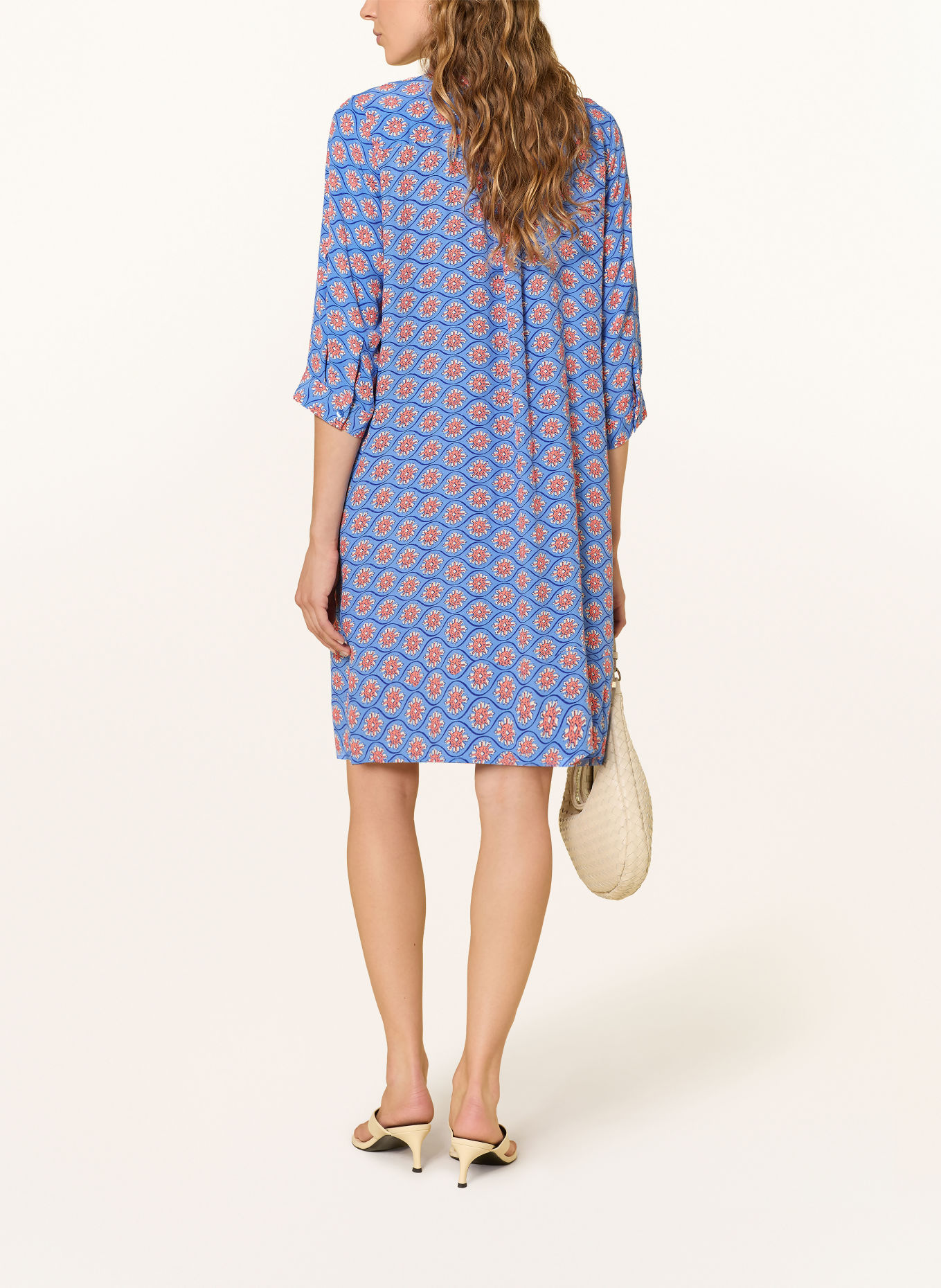 Smith & Soul Hemdblusenkleid mit 3/4-Arm: BLAU / DUNKELORANGE