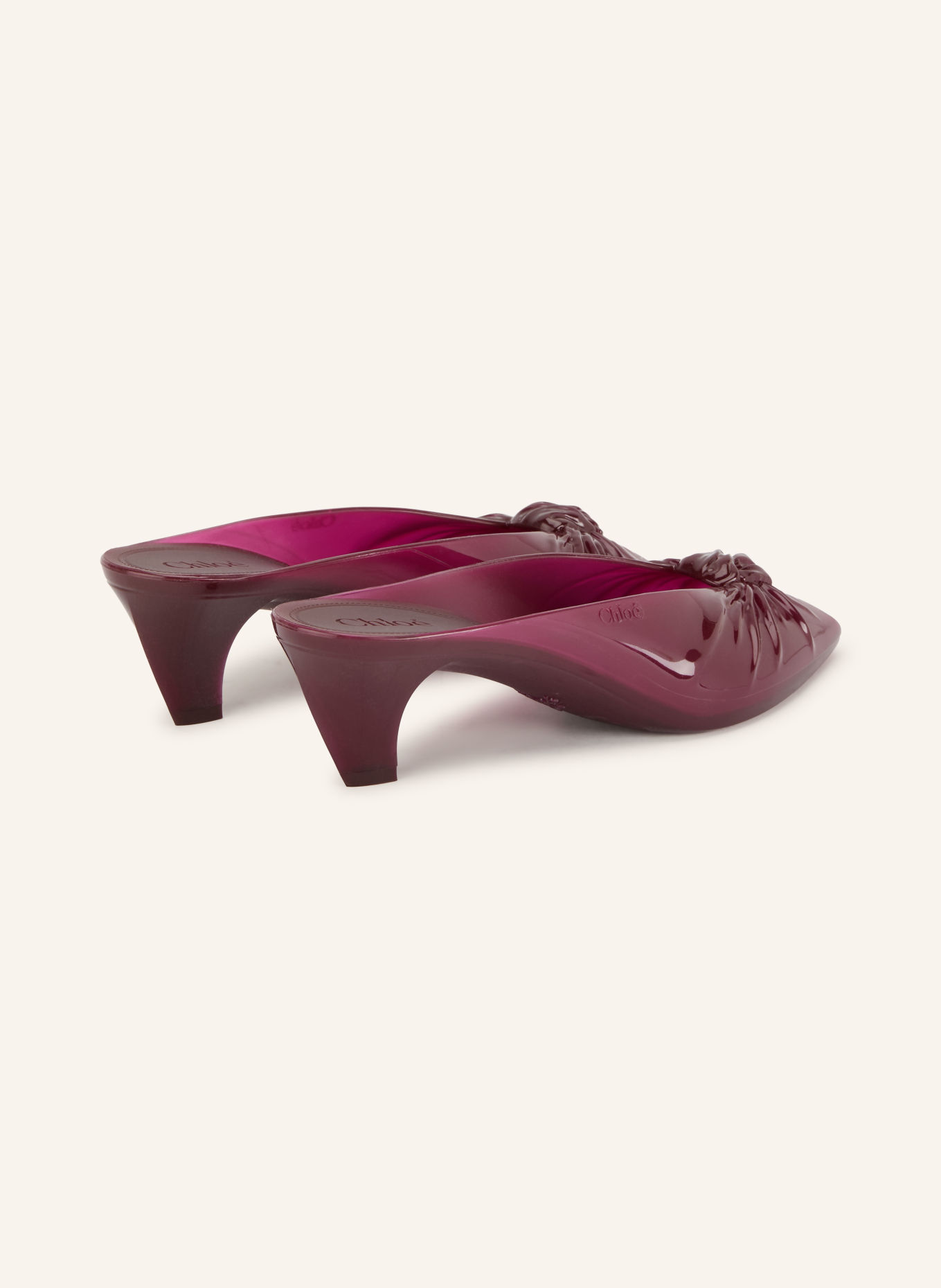 Chloé Mules JELLY: 602 Grenat