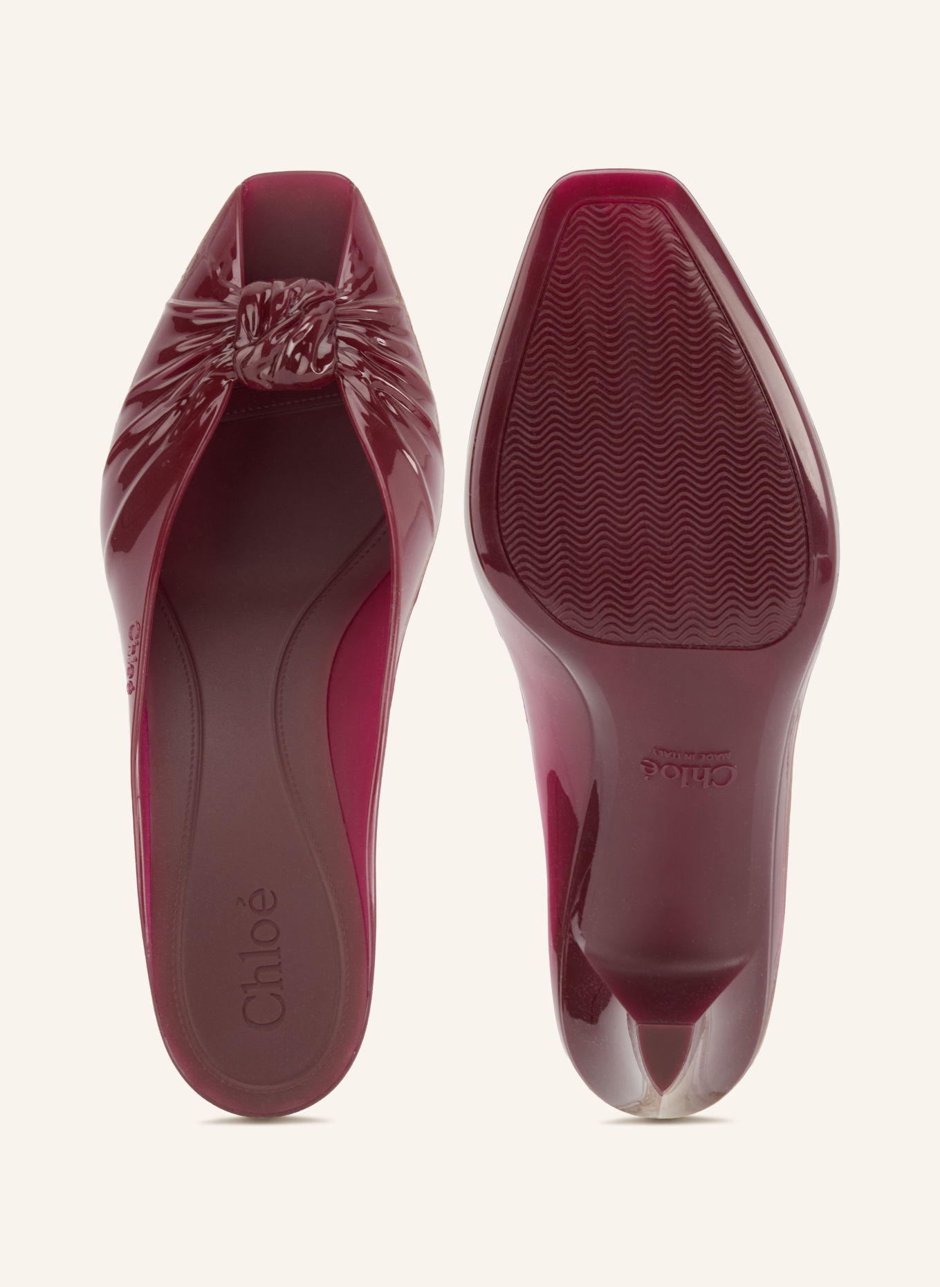 Chloé Mules JELLY: 602 Grenat