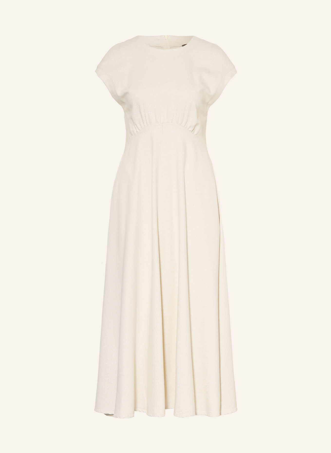 EMPORIO ARMANI Kleid mit Glitzergarn: CREME / SILBER