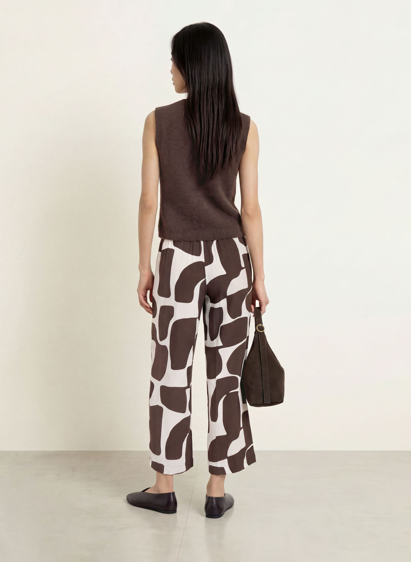 OPUS PANTS Culotte MALOTTA: BRUIN / WIT