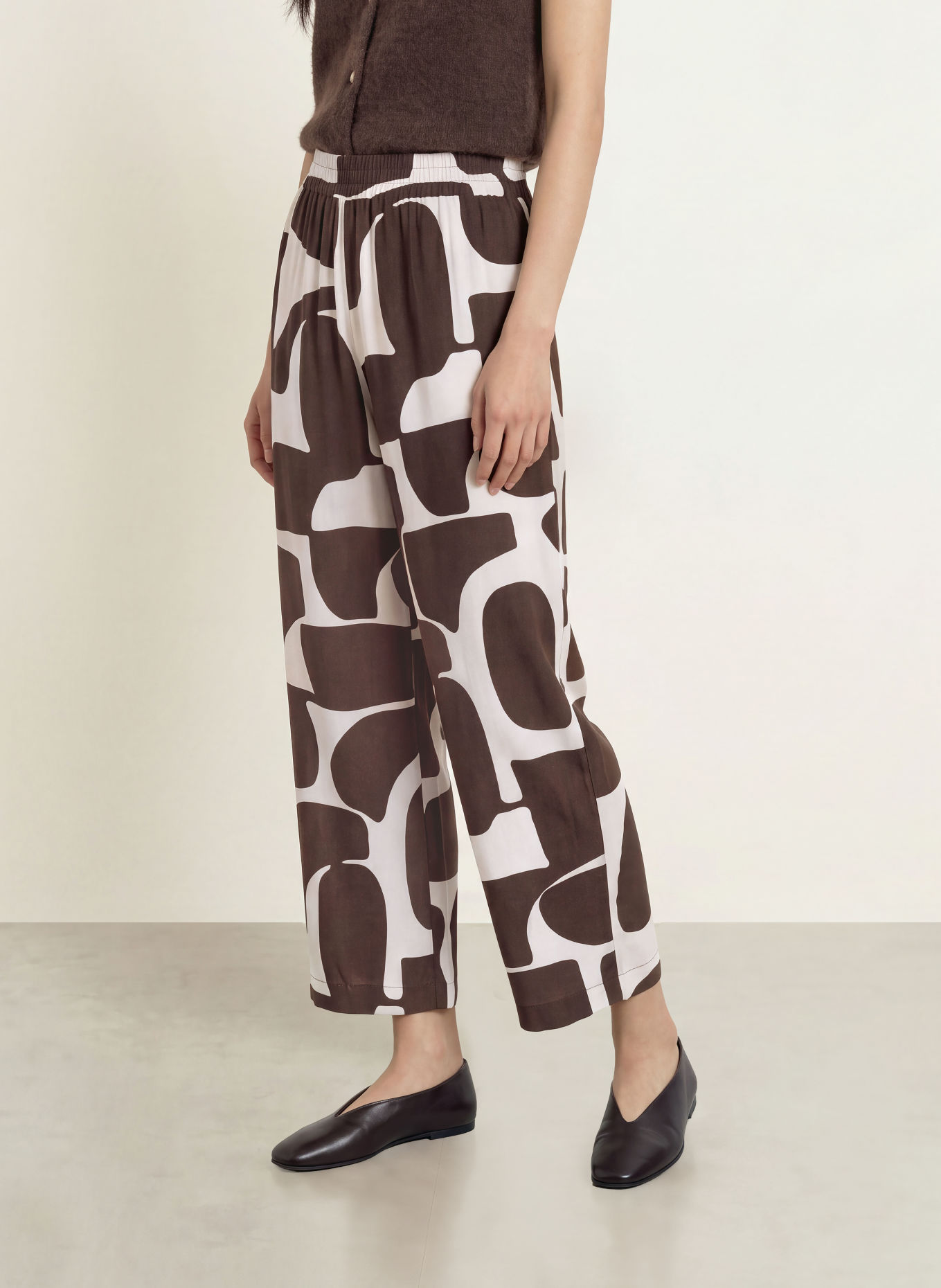 OPUS PANTS Culotte MALOTTA: BRUIN / WIT