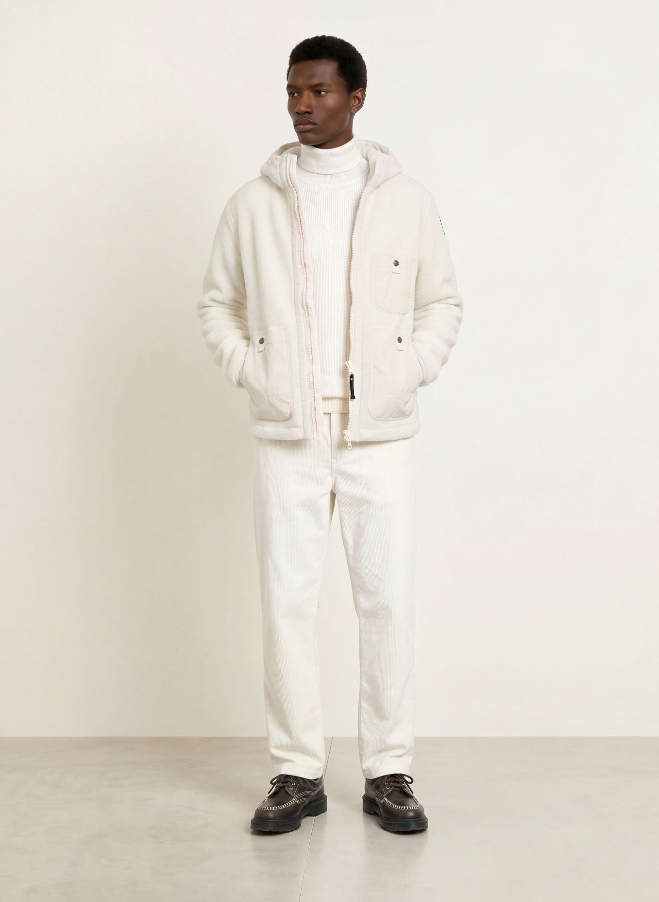 PARAJUMPERS Fleecejas SUNDRE NO EMBRO: CRÈME