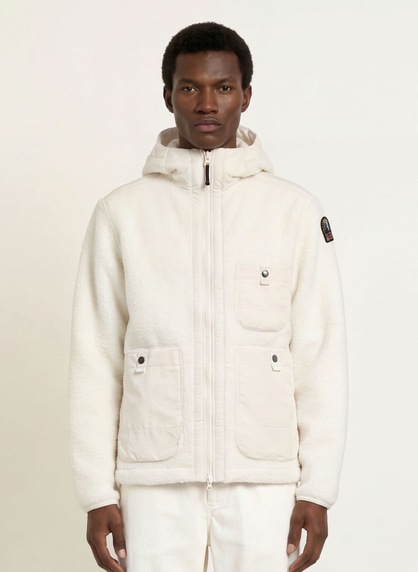 PARAJUMPERS Fleecejas SUNDRE NO EMBRO: CRÈME