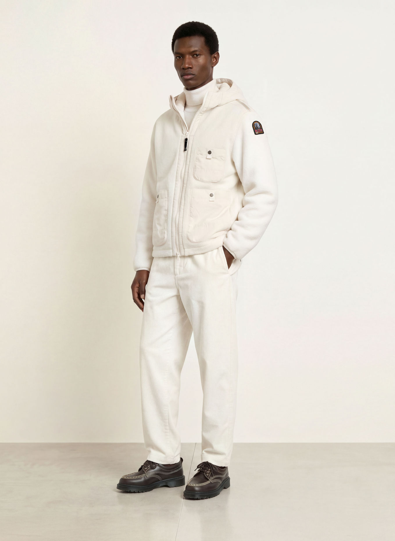 PARAJUMPERS Fleecejas SUNDRE NO EMBRO: CRÈME