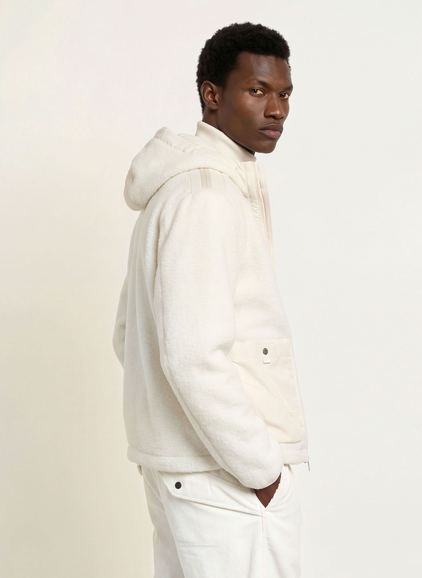 PARAJUMPERS Fleecejas SUNDRE NO EMBRO: CRÈME