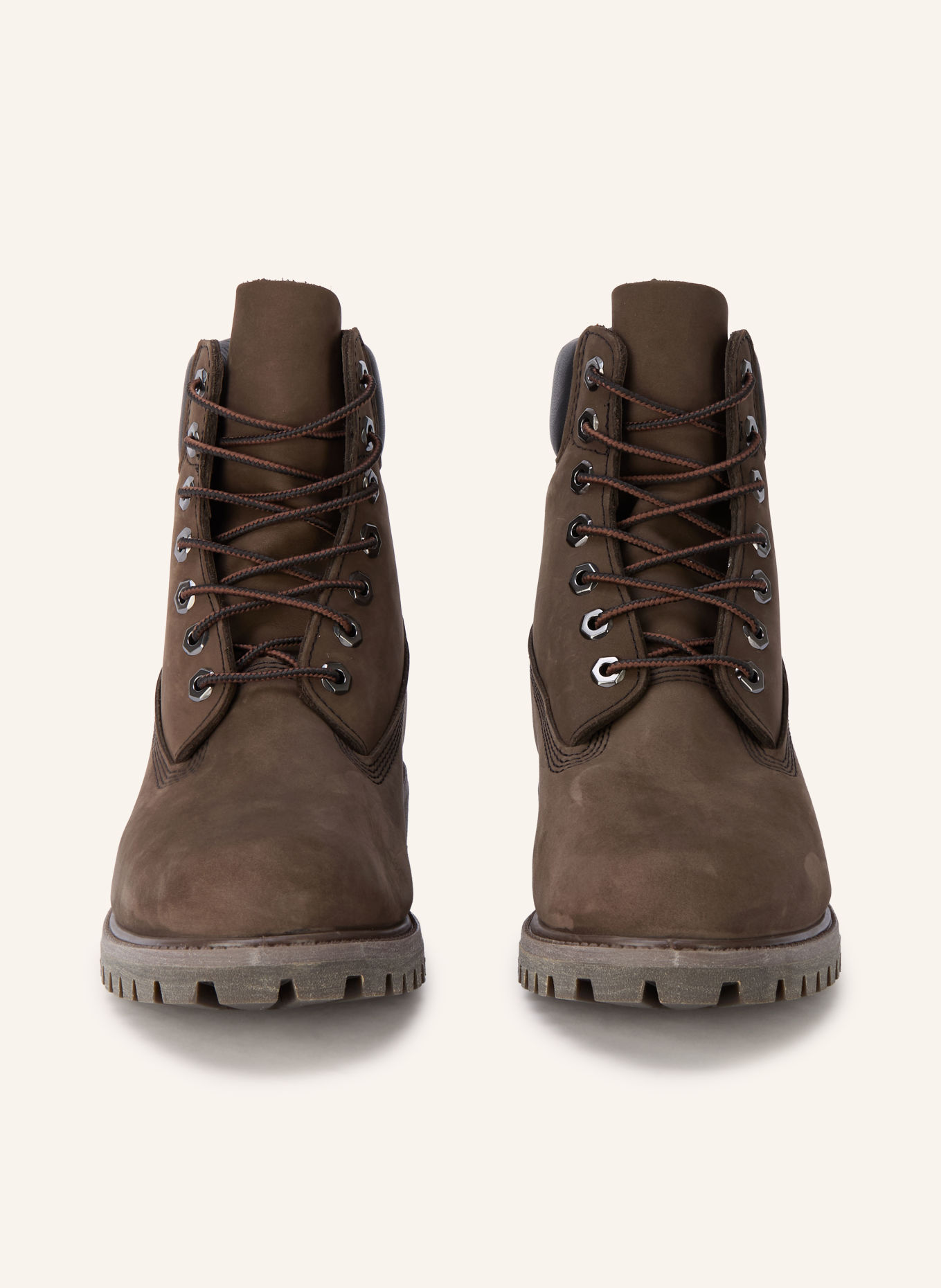 Timberland PREMIUM 6-Inch Lace-up Boots: BROWN / BLACK