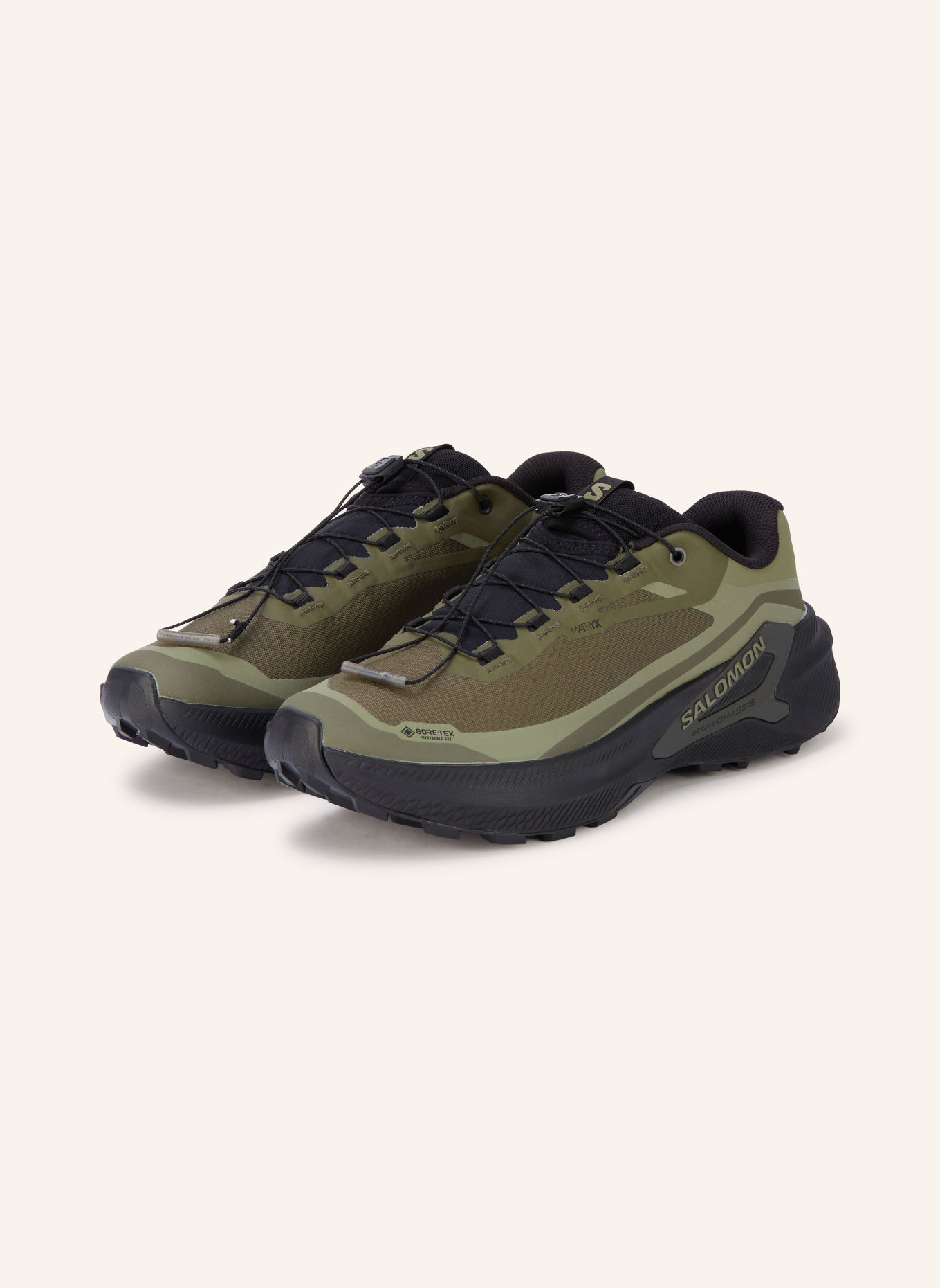 SALOMON Trailrunningschoenen GENESIS 2 GTX: KAKI / OLIJF / ZWART