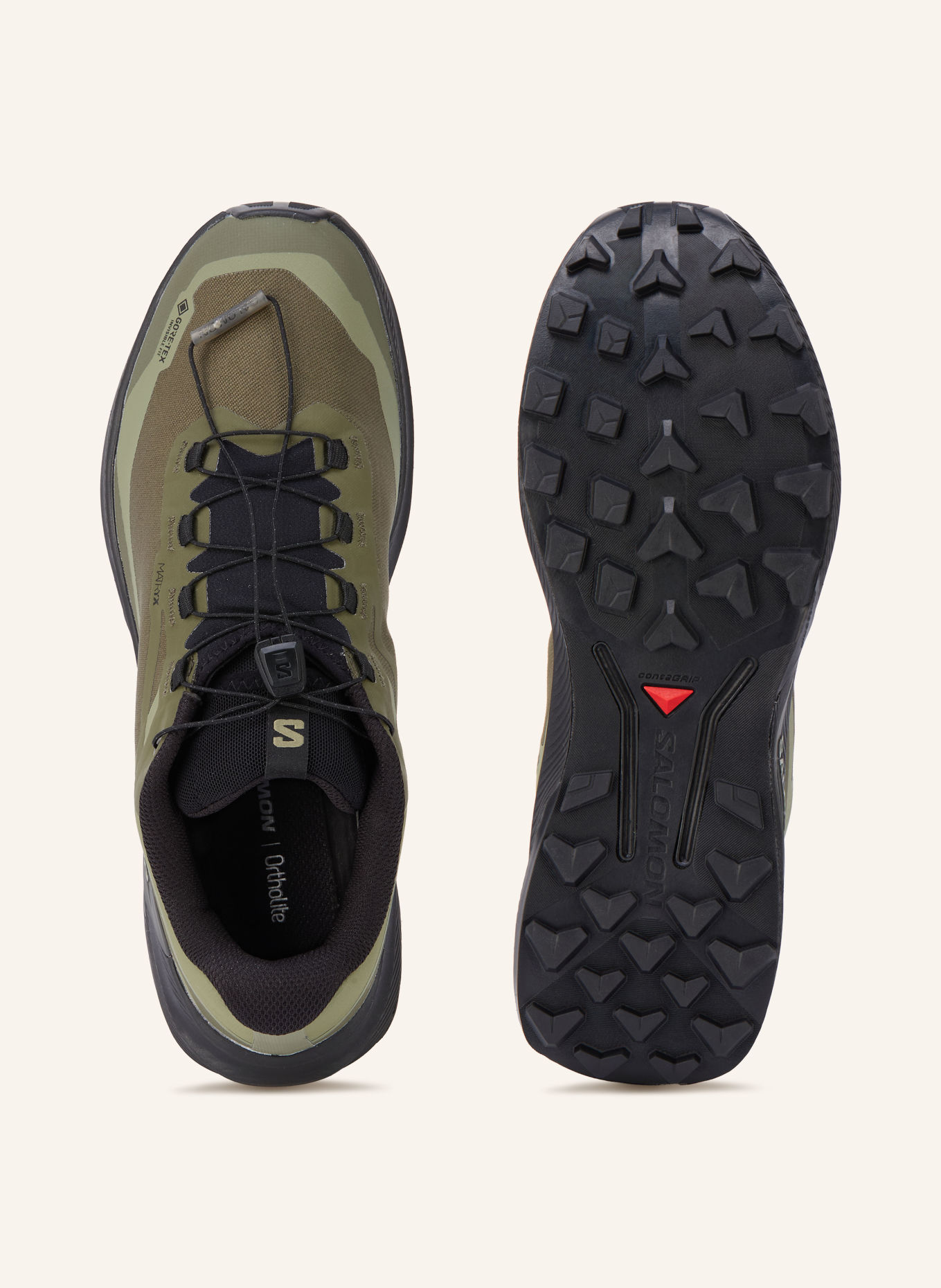 SALOMON Trailrunningschoenen GENESIS 2 GTX: KAKI / OLIJF / ZWART