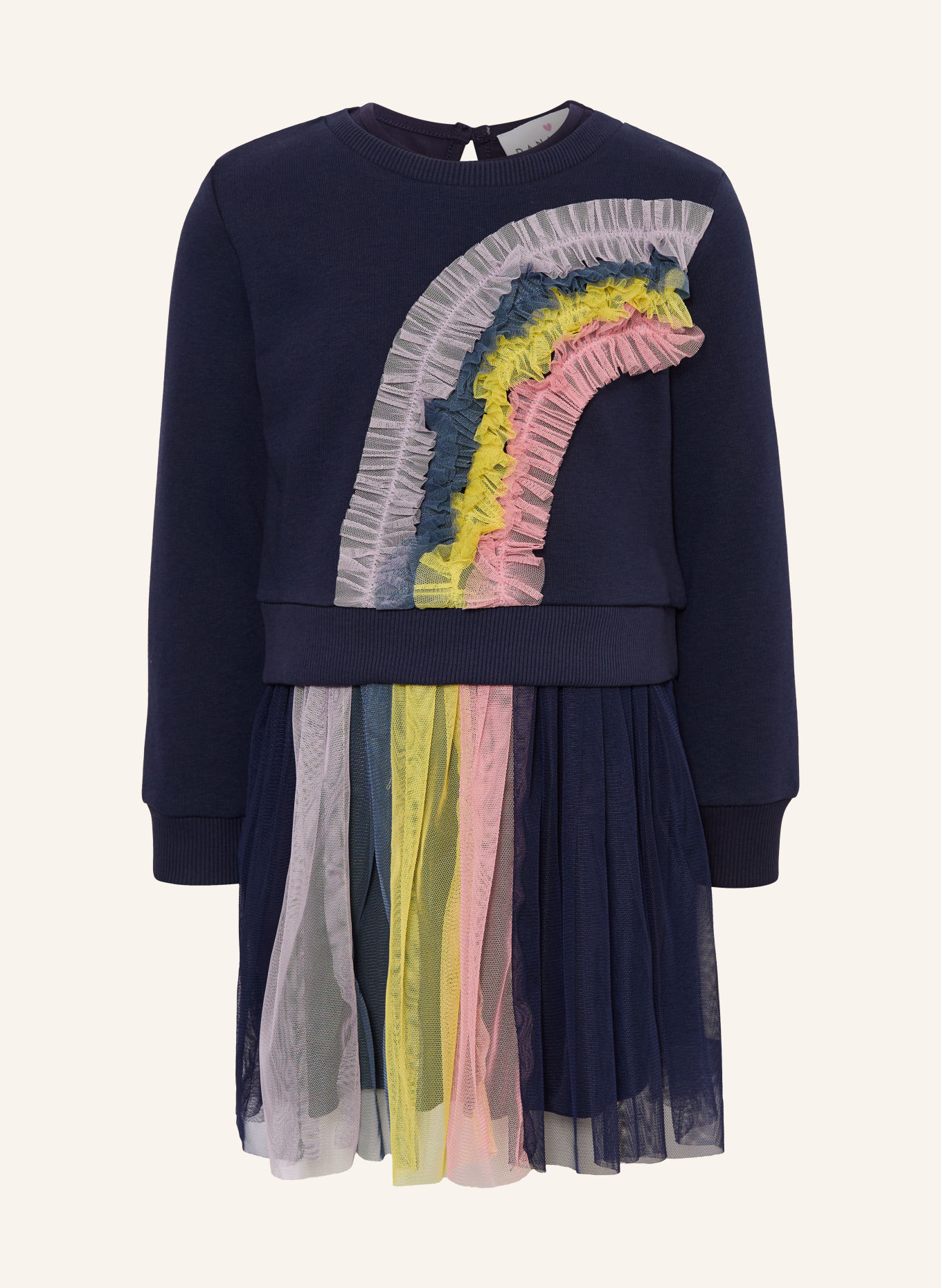 DANAMADE Set: Kleid und Sweatshirt: DUNKELBLAU / HELLROSA / HELLBLAU