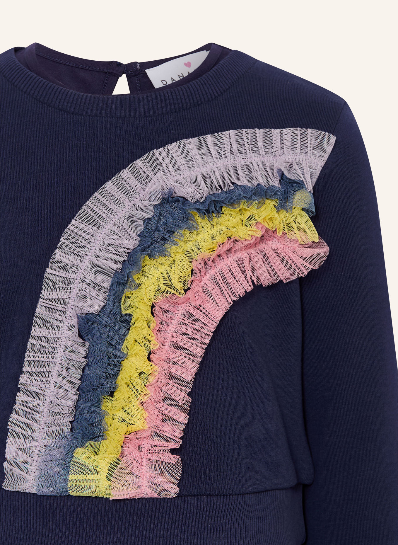 DANAMADE Set: Kleid und Sweatshirt: DUNKELBLAU / HELLROSA / HELLBLAU