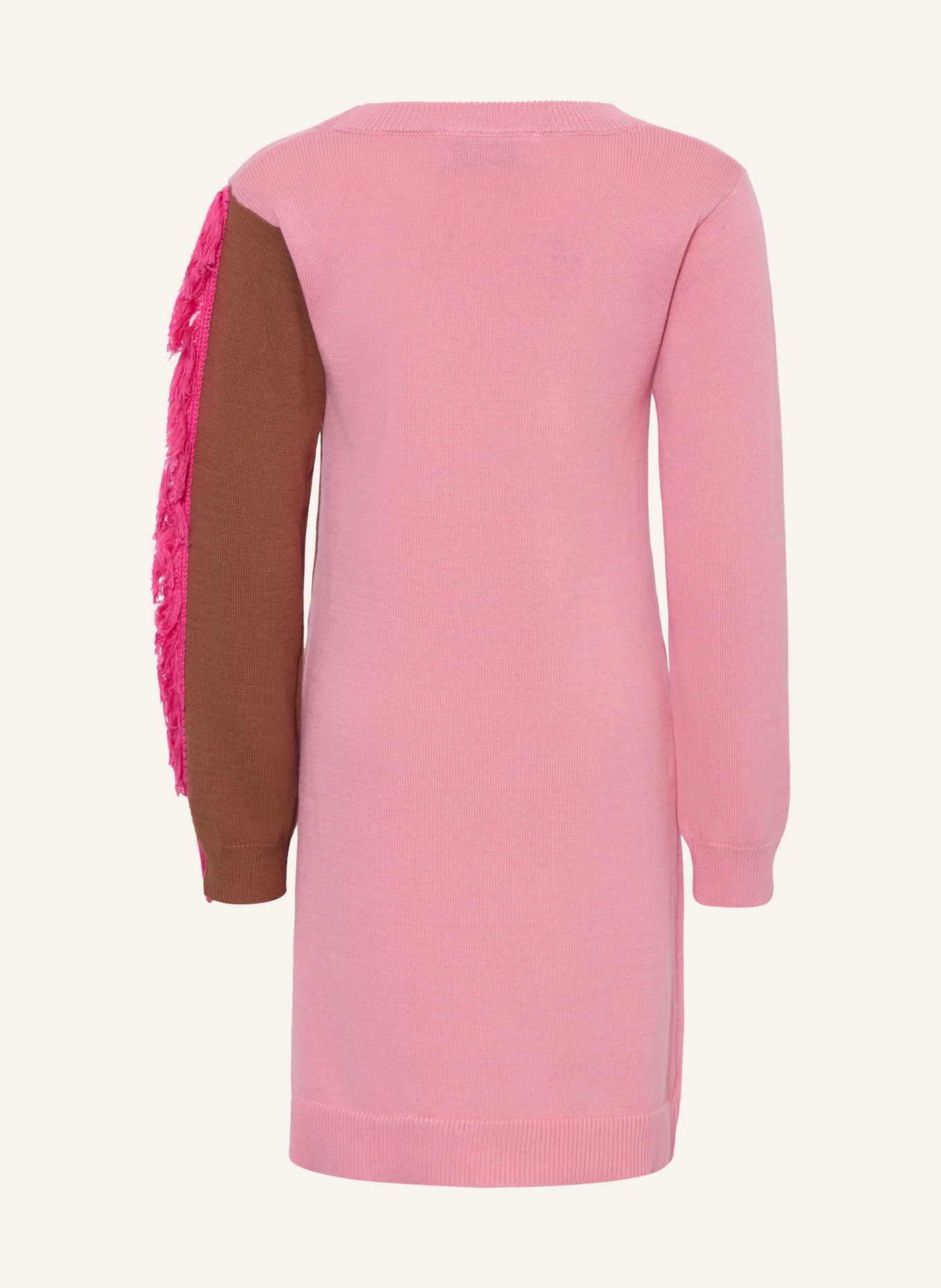DANAMADE Strickkleid: ROSA / BRAUN