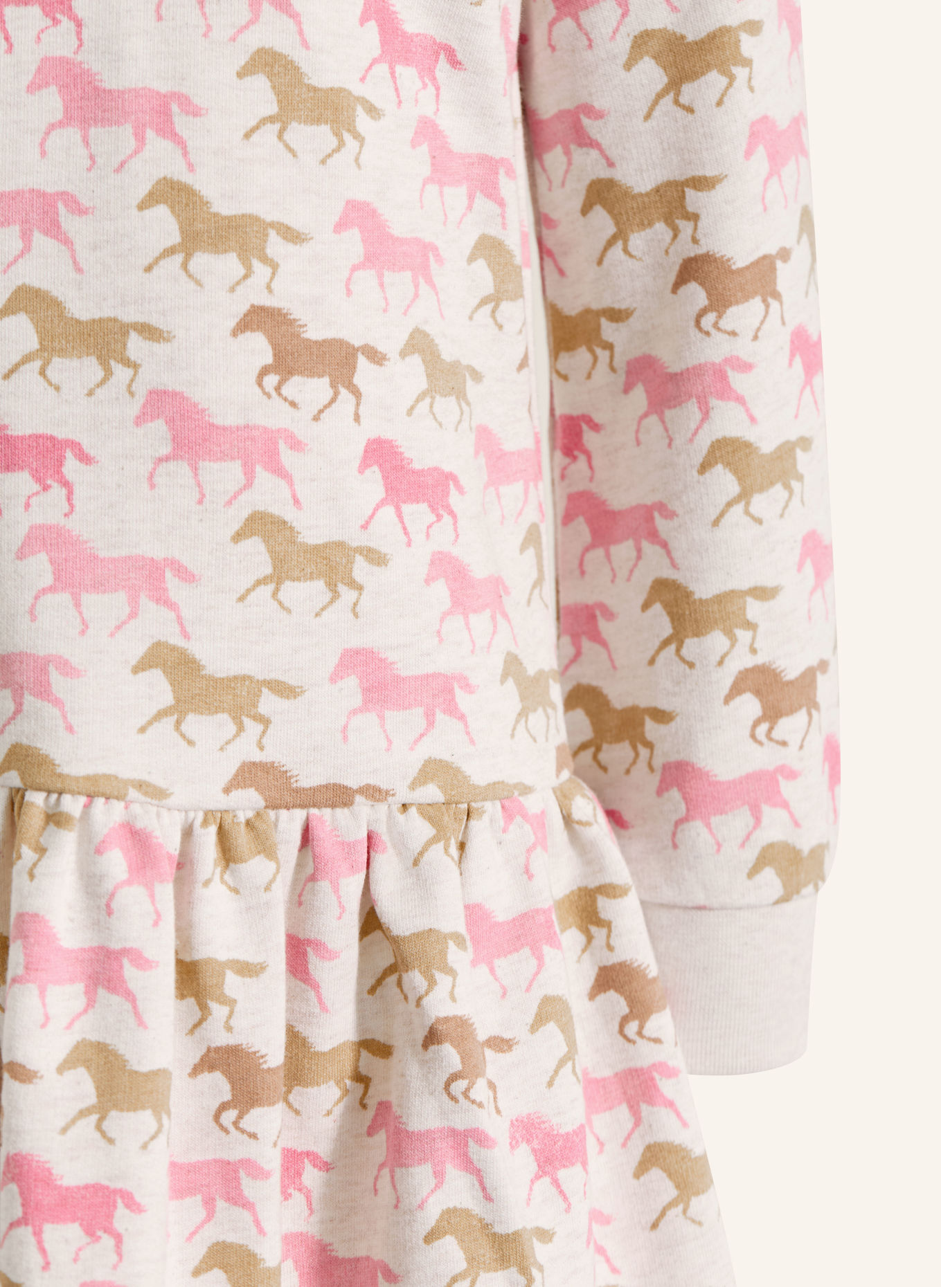 DANAMADE Robe sweat: CRÈME / ROSE / BEIGE