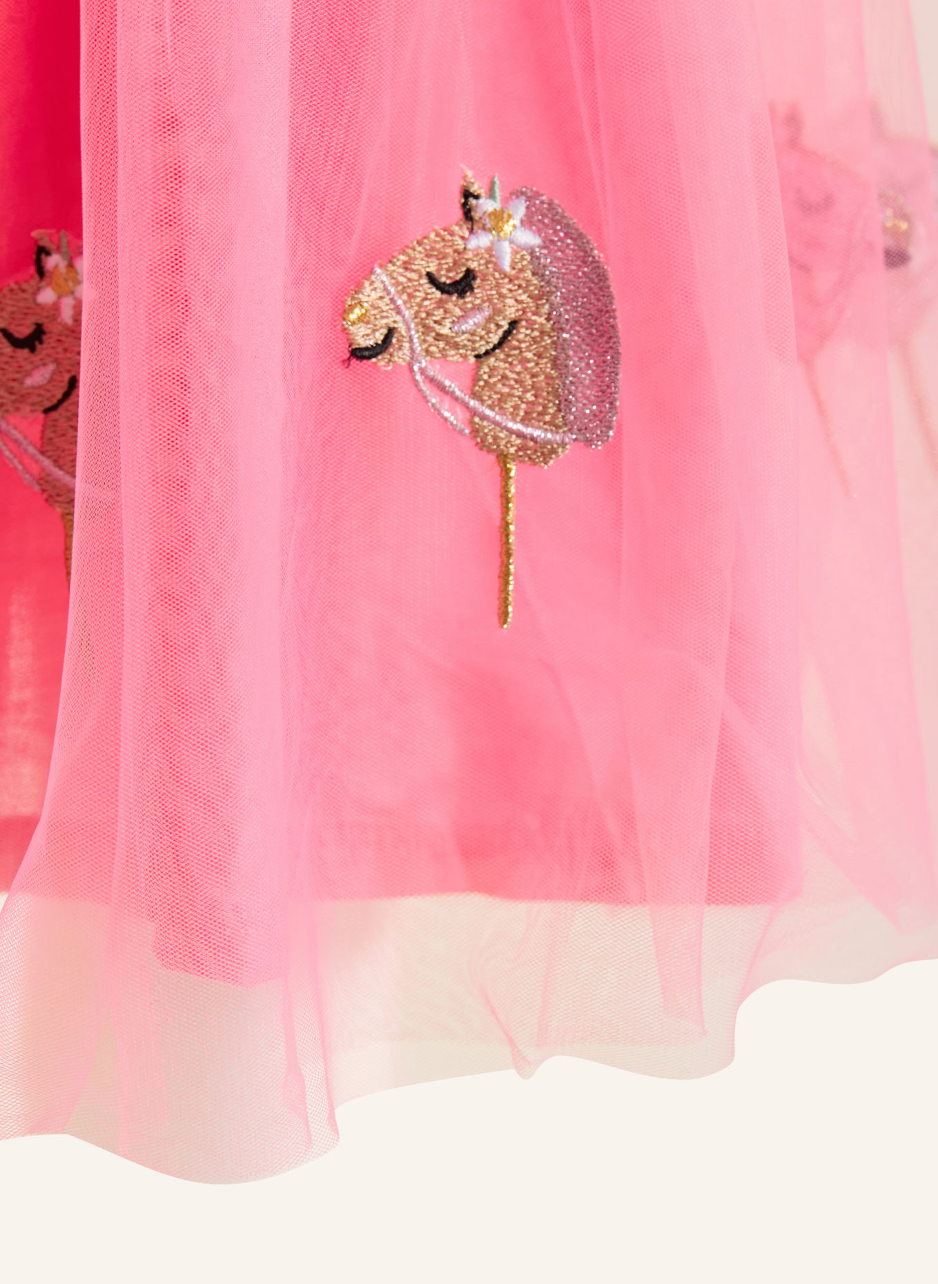 DANAMADE Robe en mélange de matières: MARRON CLAIR / ROSE