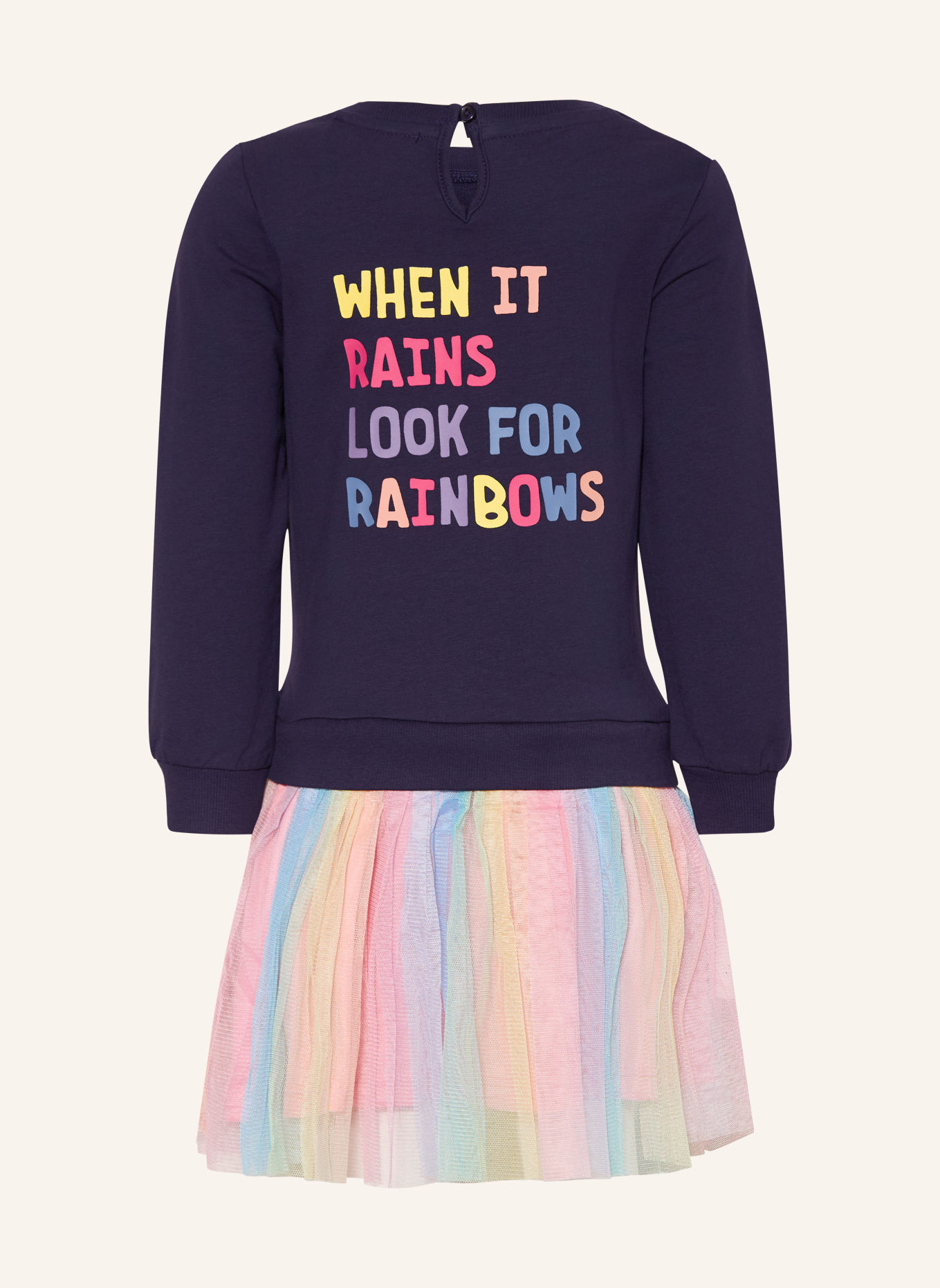 DANAMADE Robe en mélange de matières: BLEU FONCÉ / ROSE FUCHSIA / BLEU CLAIR