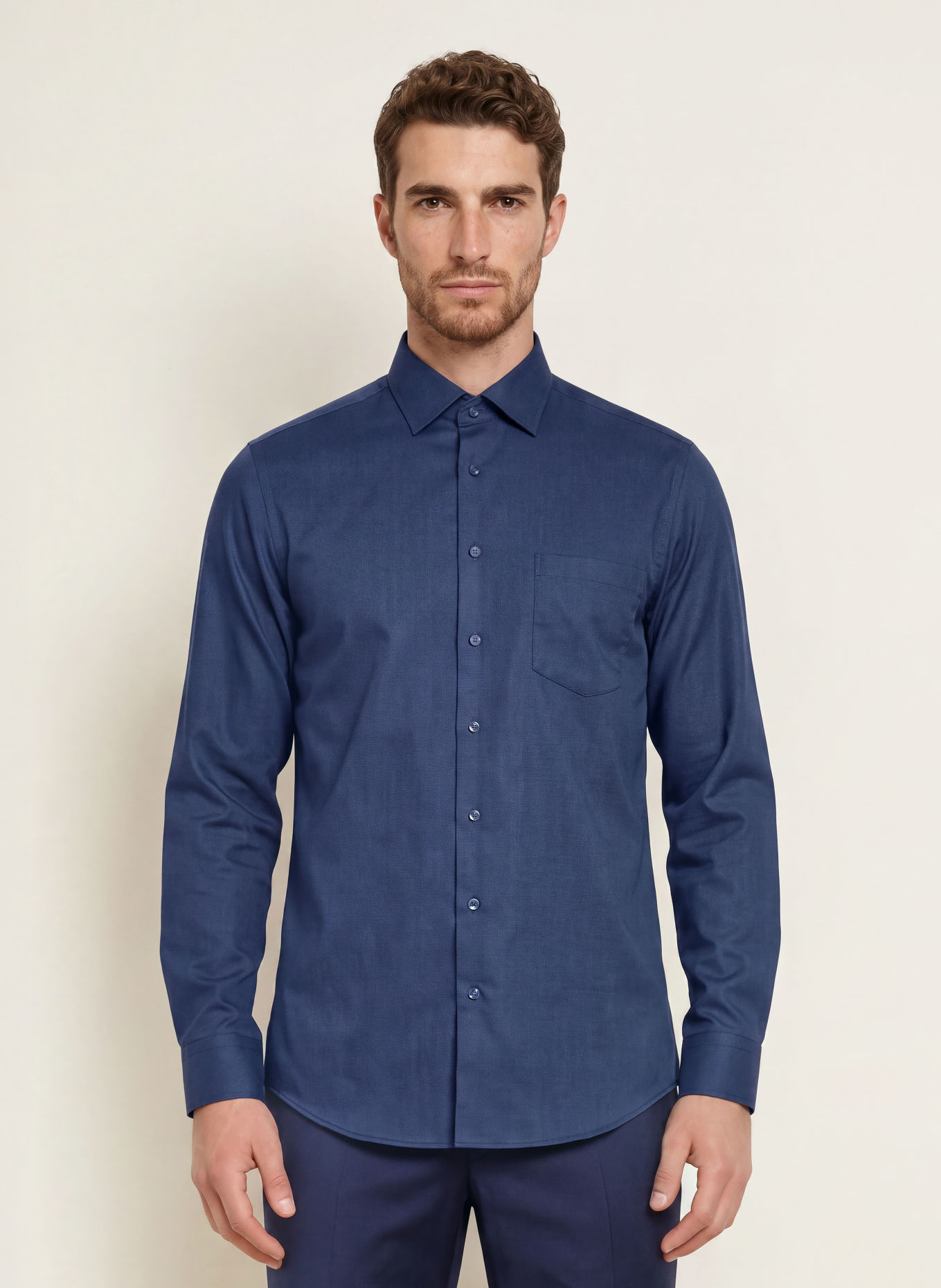 seidensticker Regular-Fit Shirt: DARK BLUE / BLUE