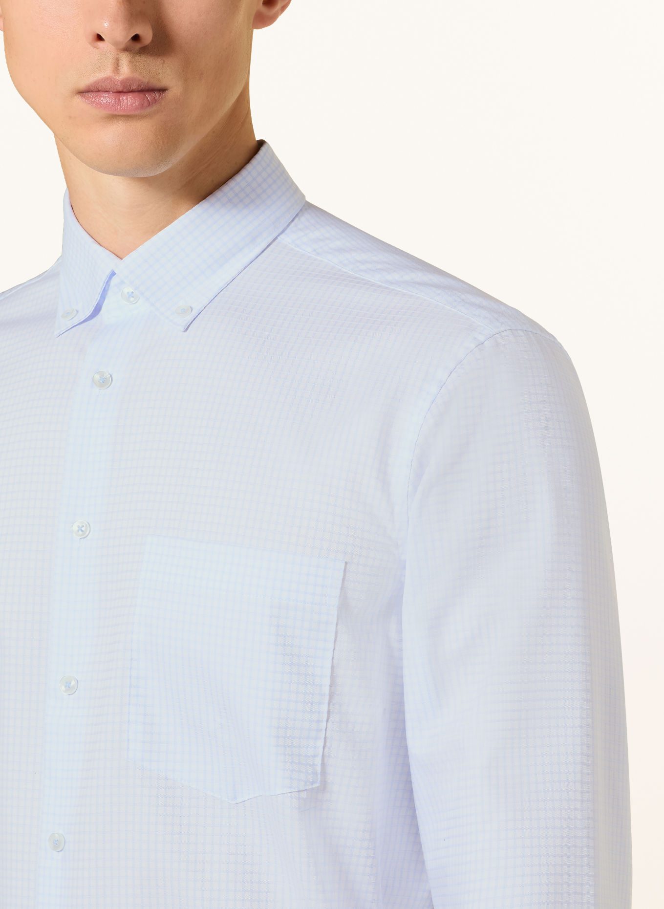 seidensticker Hemd Regular Fit: HELLBLAU / WEISS