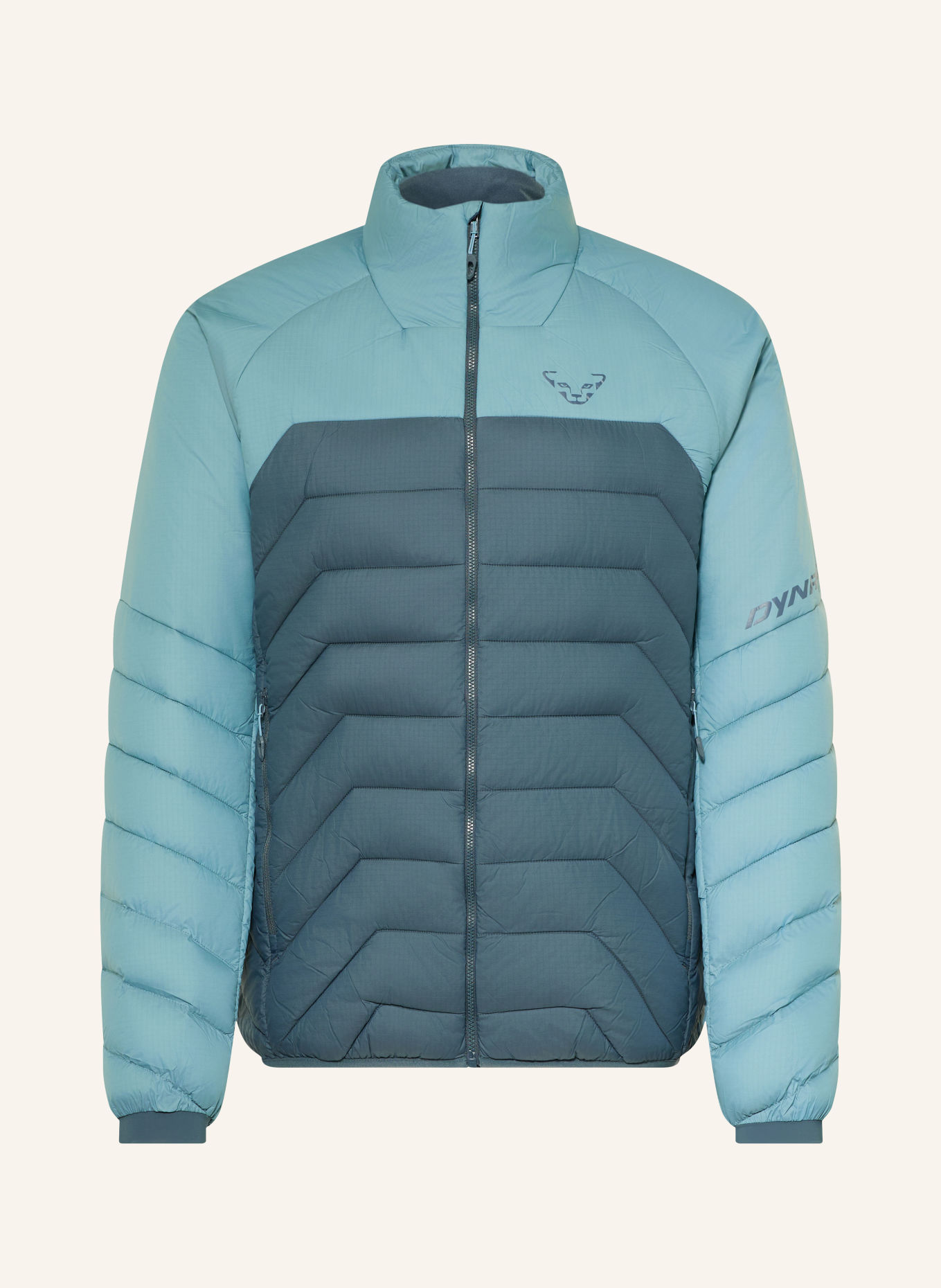 DYNAFIT RADICAL Quilted Jacket: LIGHT BLUE / TEAL