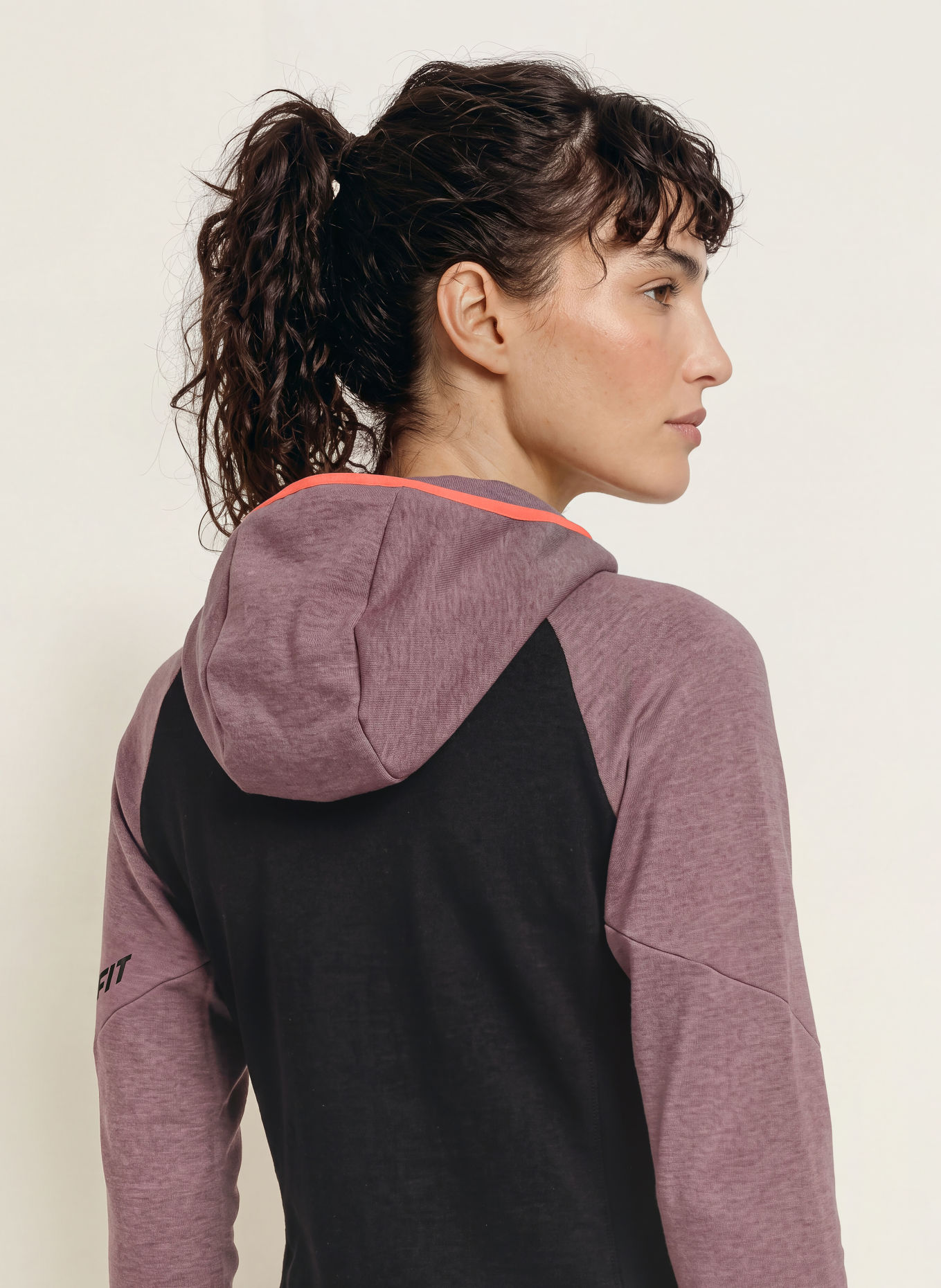 DYNAFIT Midlayer-Jacke RADICAL WOOL: SCHWARZ / LILA / HELLROT