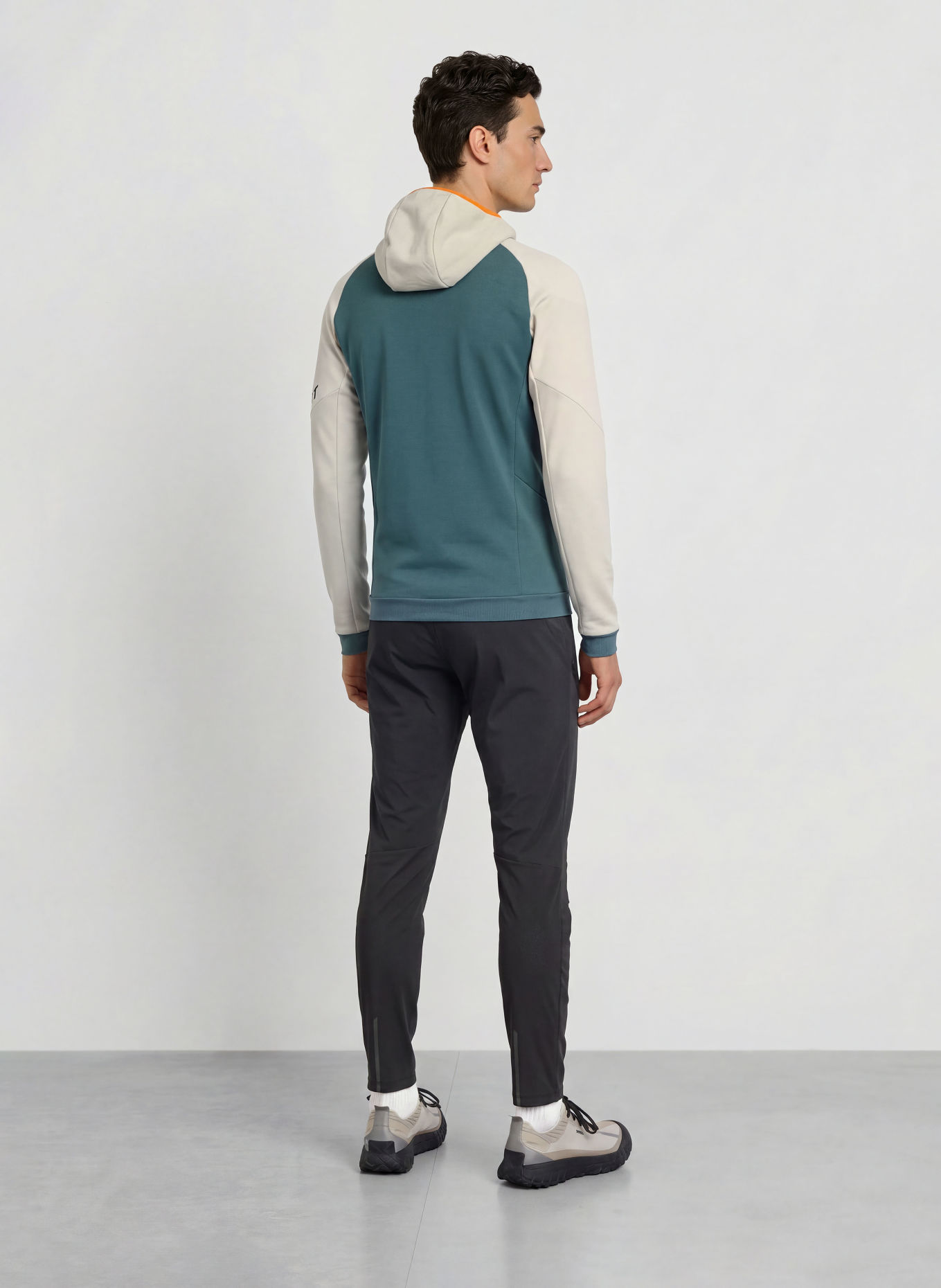 DYNAFIT Midlayer-jas RADICAL WOOL: WIT / NEONORANJE / PETROL