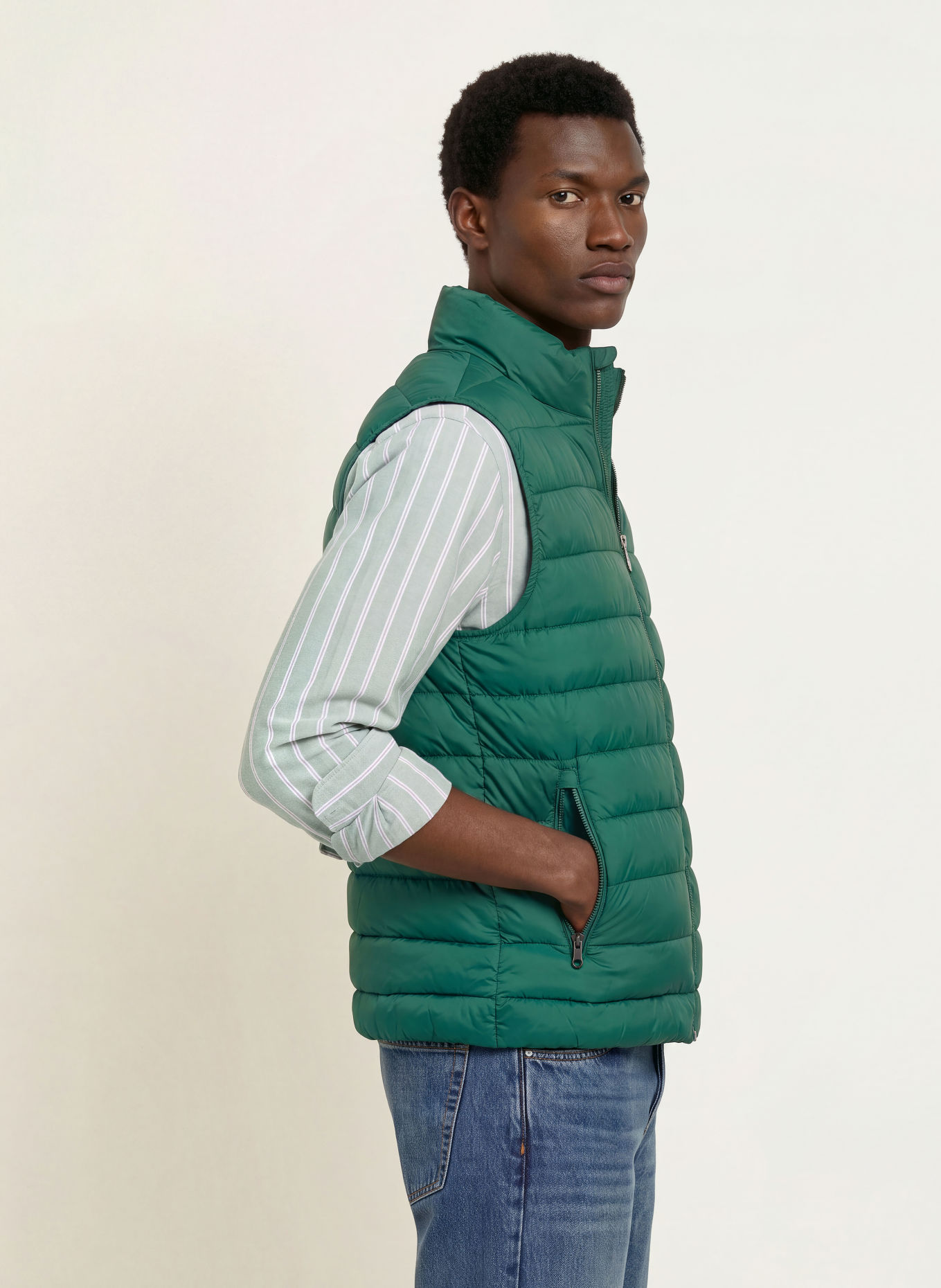 LA MARTINA Quilted vest: DARK GREEN