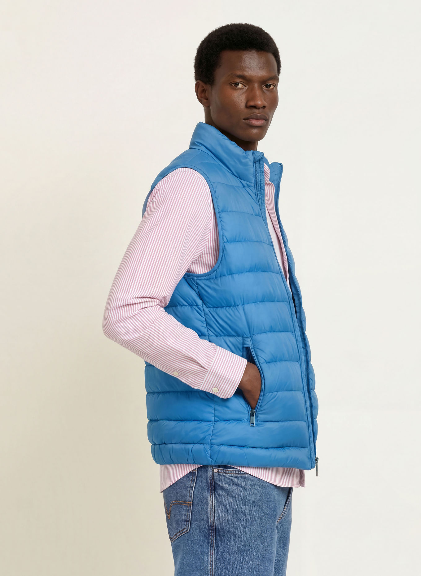 LA MARTINA Quilted vest: BLUE
