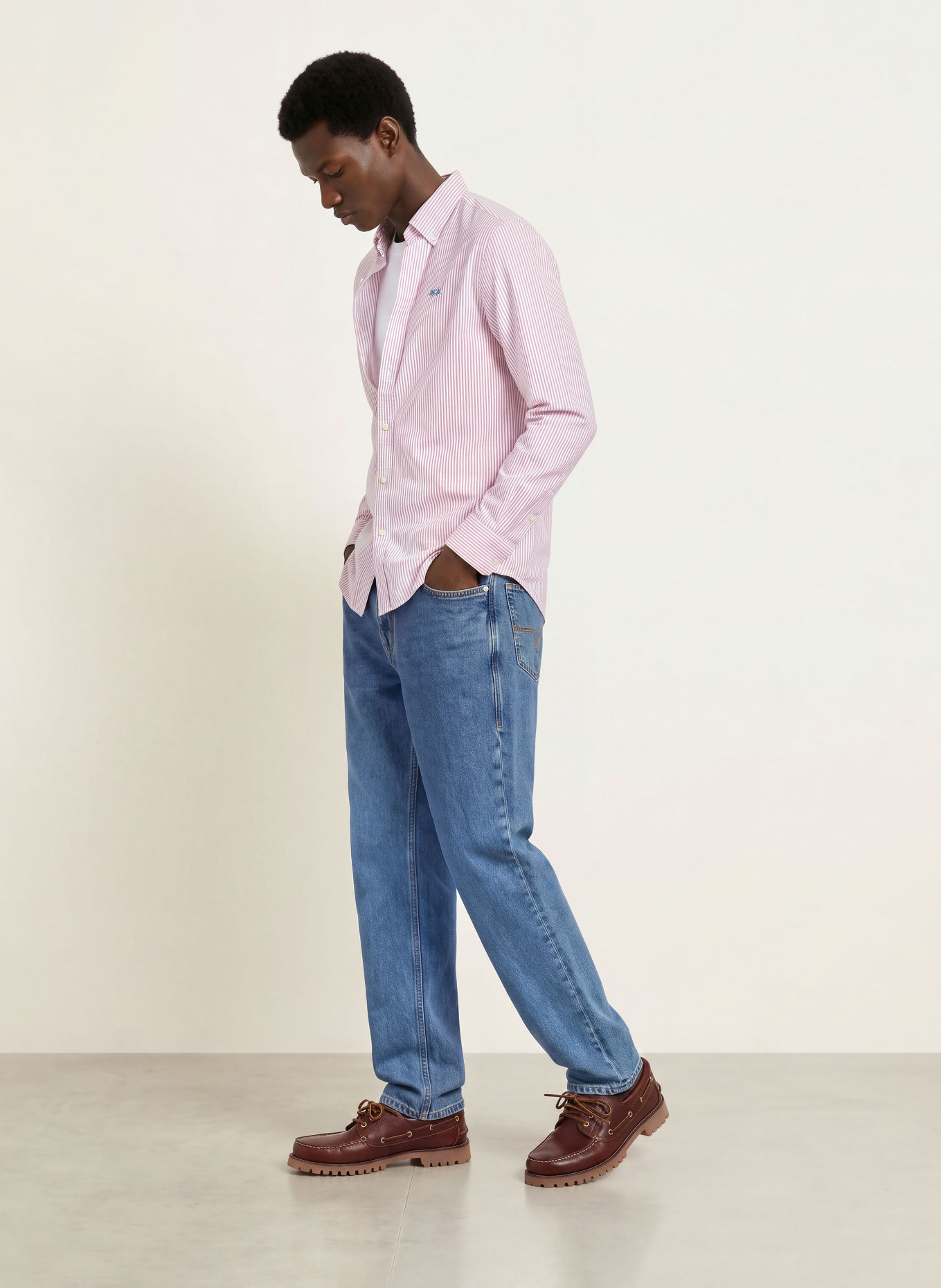 LA MARTINA Oxfordhemd Regular Fit: DUNKELROT / WEISS