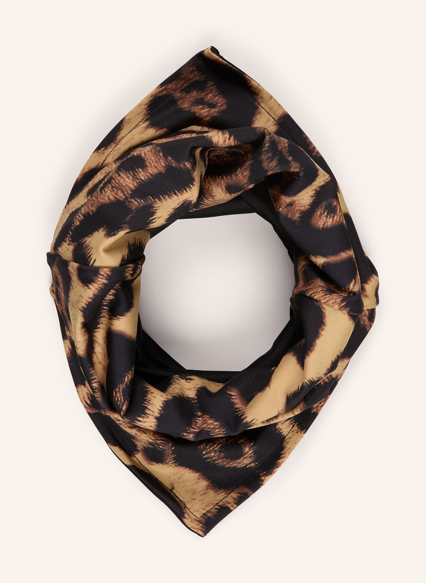GOLDBERGH OCELOT Infinity scarf: CAMEL / BROWN / BLACK
